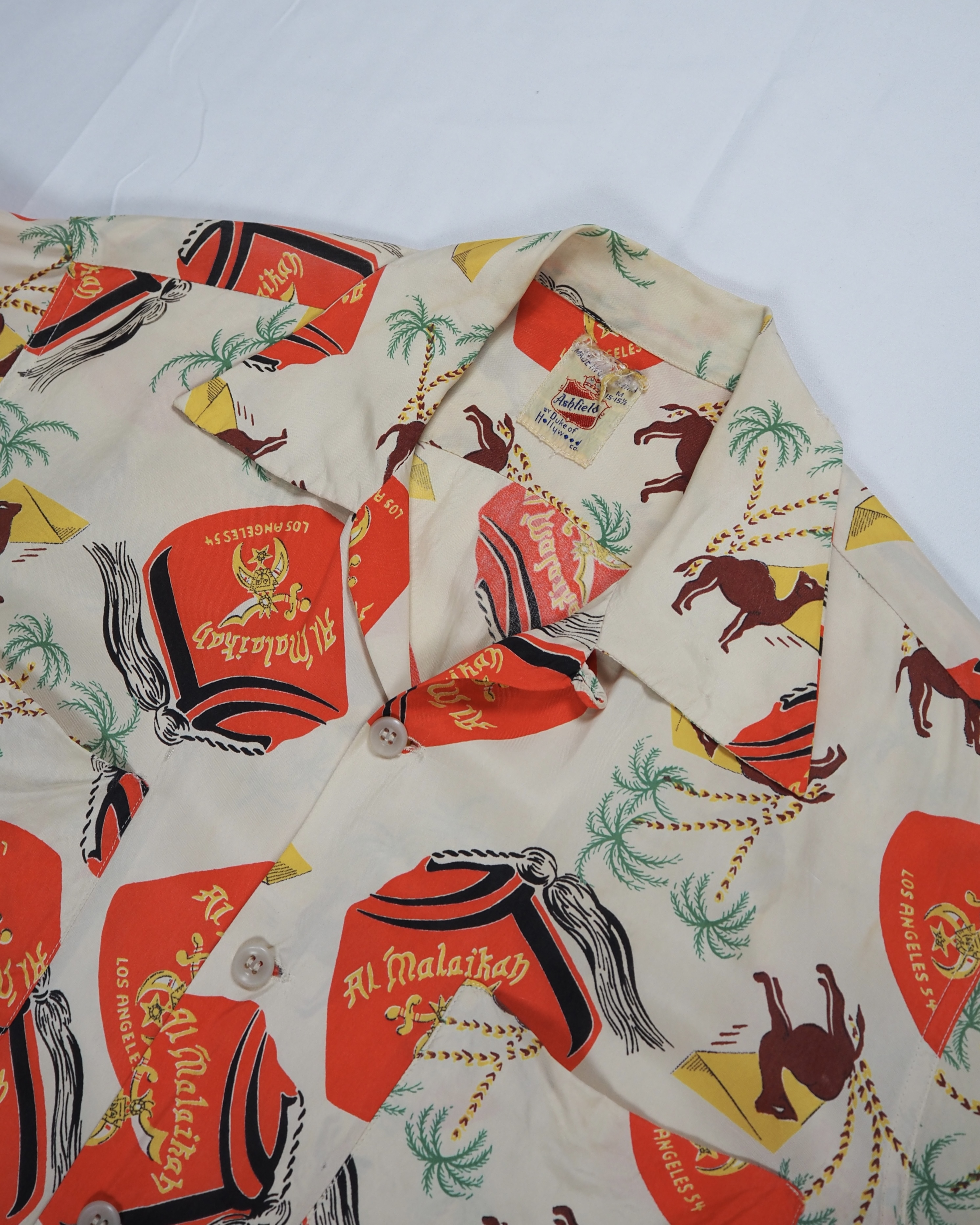 【5/6(水) 20:00入荷】50’s Duke of Hollywood ハワイアンシャツ の画像 5