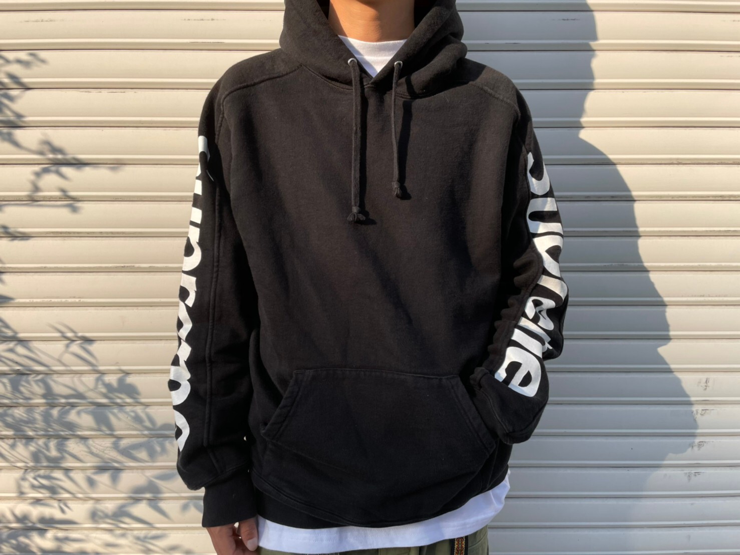 supreme sideline hooded sweatshirt black