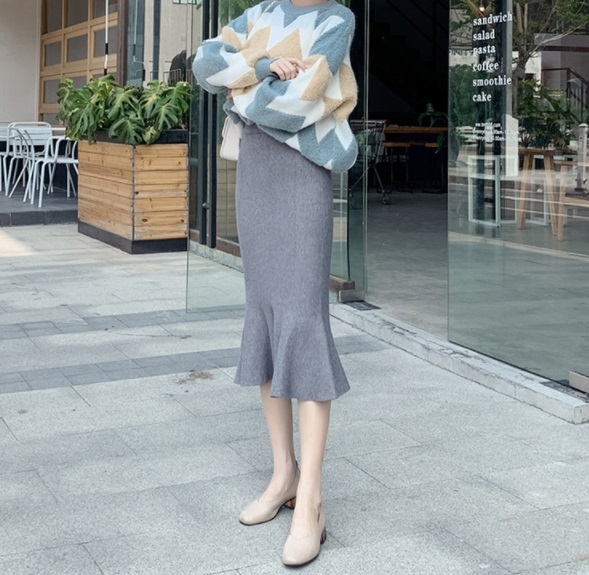 ニットスカート マーメイド タイトスカート Aライン フィッシュテール ミドル丈 泡色 大人ガーリー ハイウエスト R Wearhouse ニットスカート マーメイド タイトスカート Aライン フィッシュテール ミドル丈 泡色 大人ガーリー ハイウエスト R Wearhouse