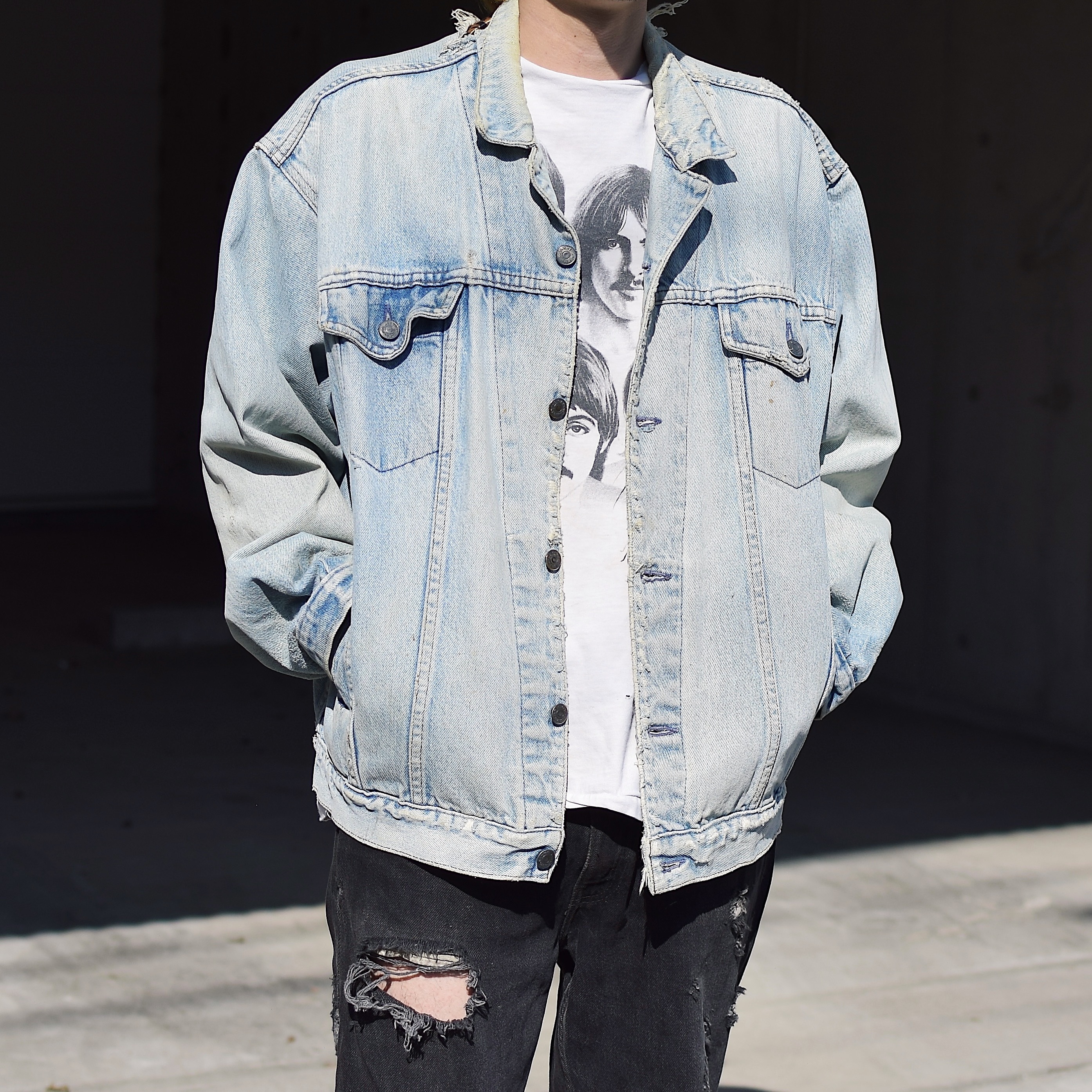 Vintage 90's【GAP】"THE SMITHS" Grunge Denim Jacket の画像 3