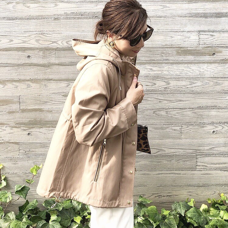 Ku Um Chiyo 撥水マウンテンパーカー ベージュ Ku Um