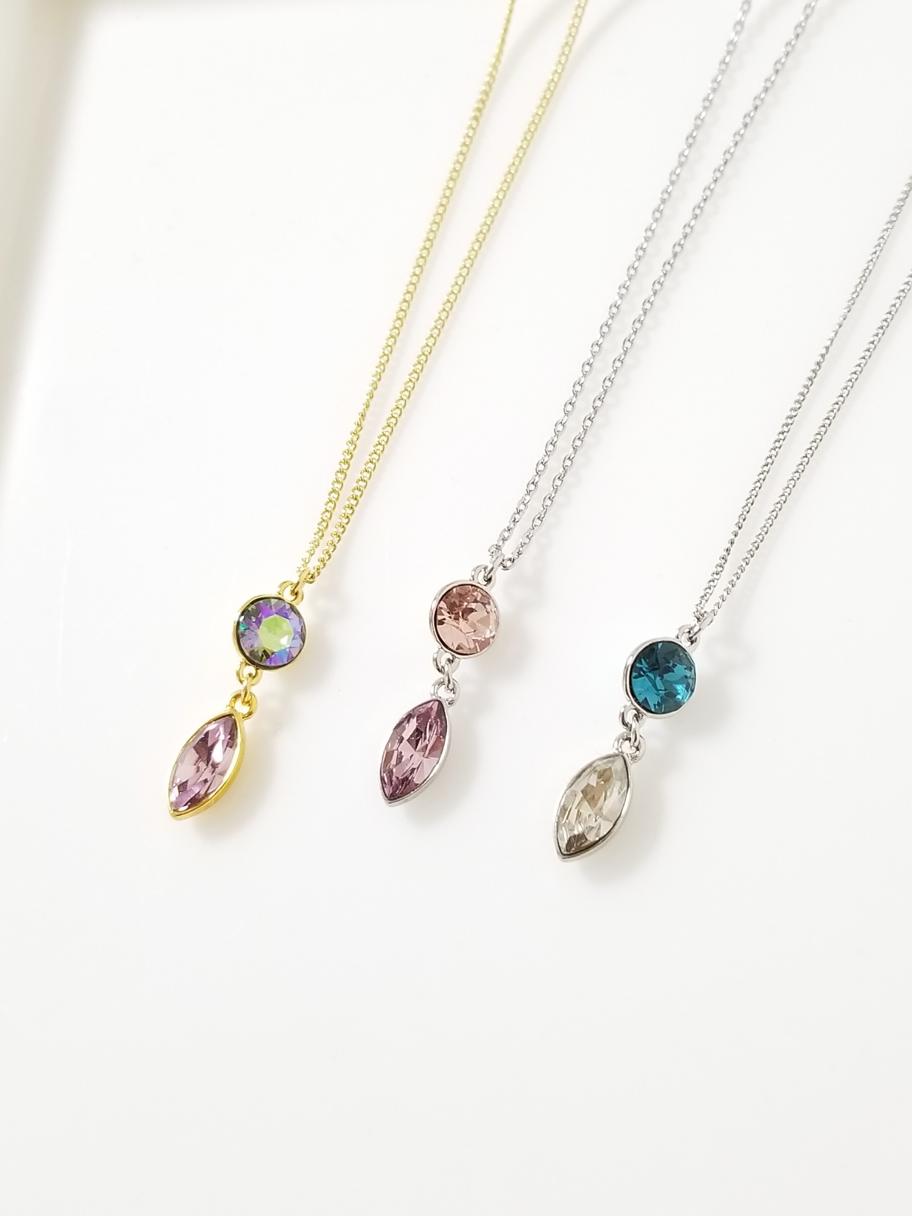 受注制作 誕生石スワロフスキークリスタルネックレス Accessoryfelicesala 受注制作 誕生石スワロフスキークリスタルネックレス Accessoryfelicesala