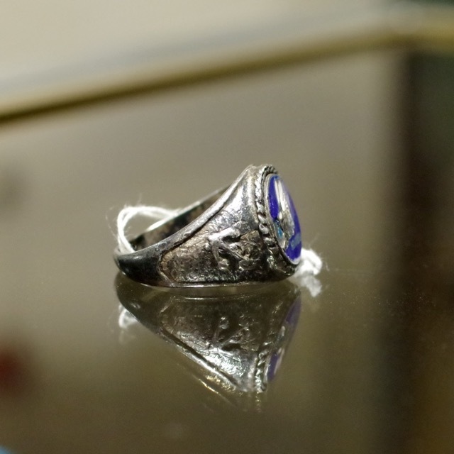 WW2 US Navy "SEABEES" Sterling Silver Vintage Ring / 40年代 USN シービーズ