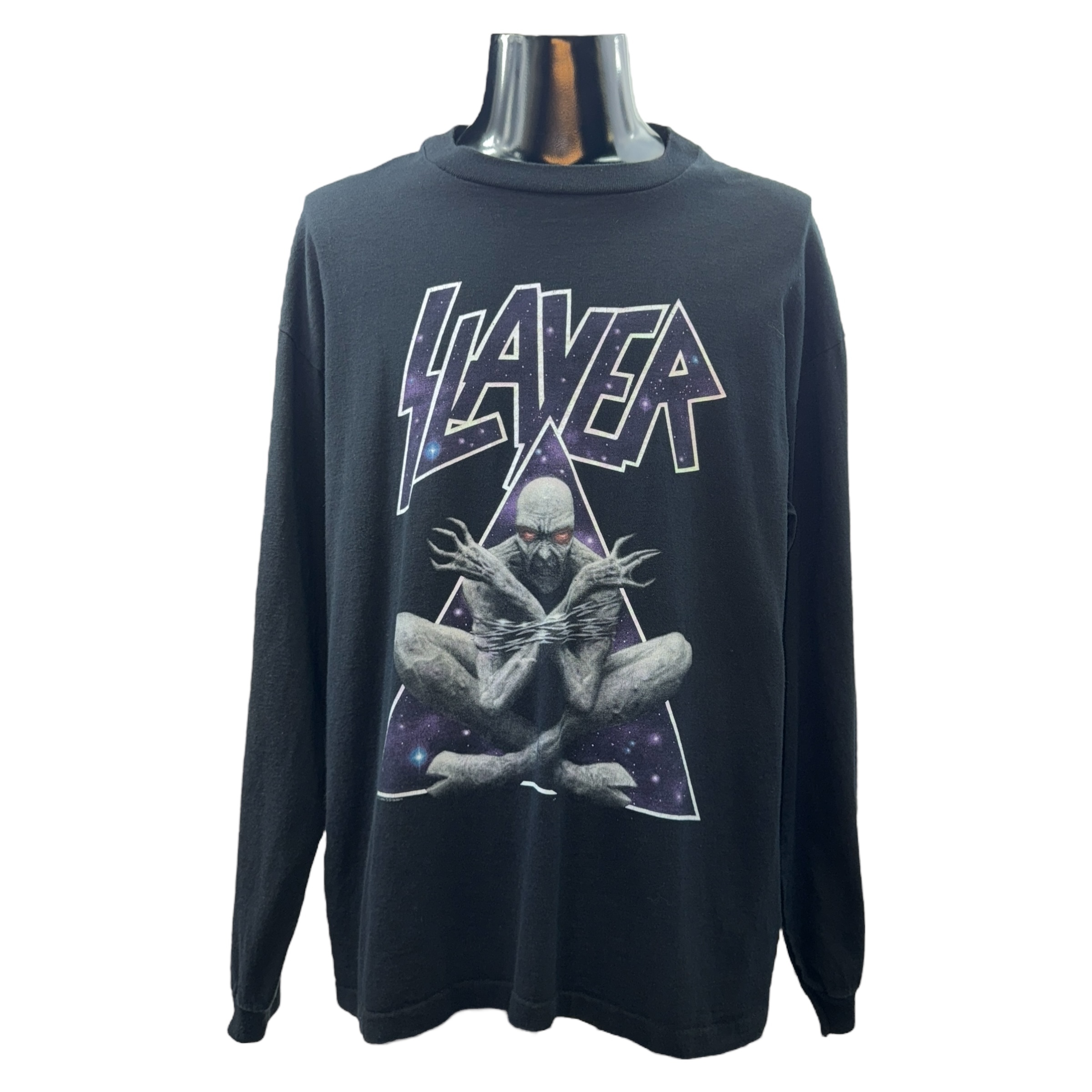 【SLAYER】スレイヤー “Alien Graphic” 90’s Vintage ロングスリーブ Tシャツ XL