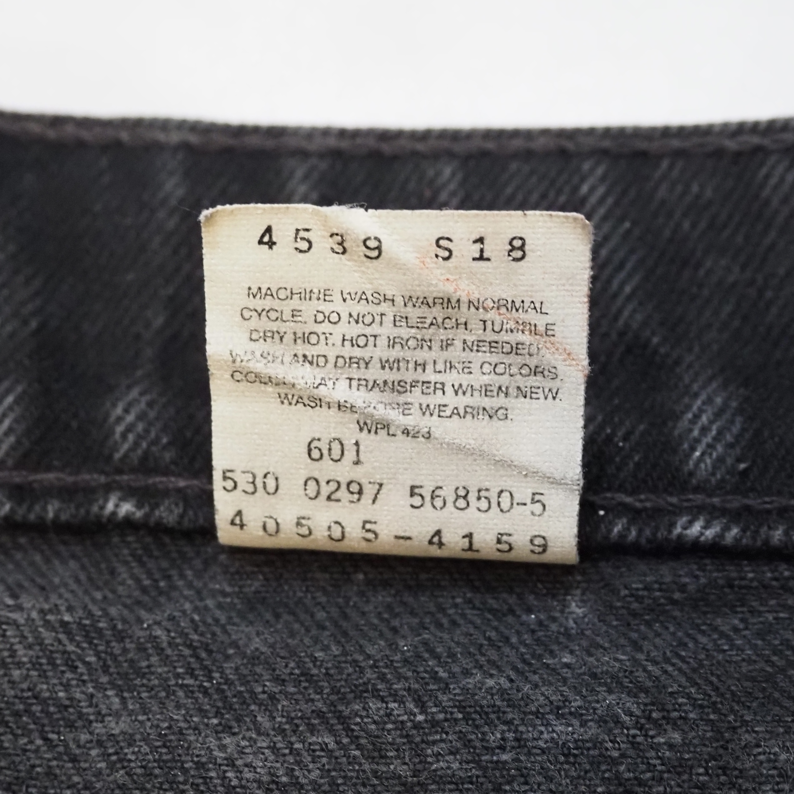 90’s Levi’s 505 US製 Black Denim “36×30" の画像 8