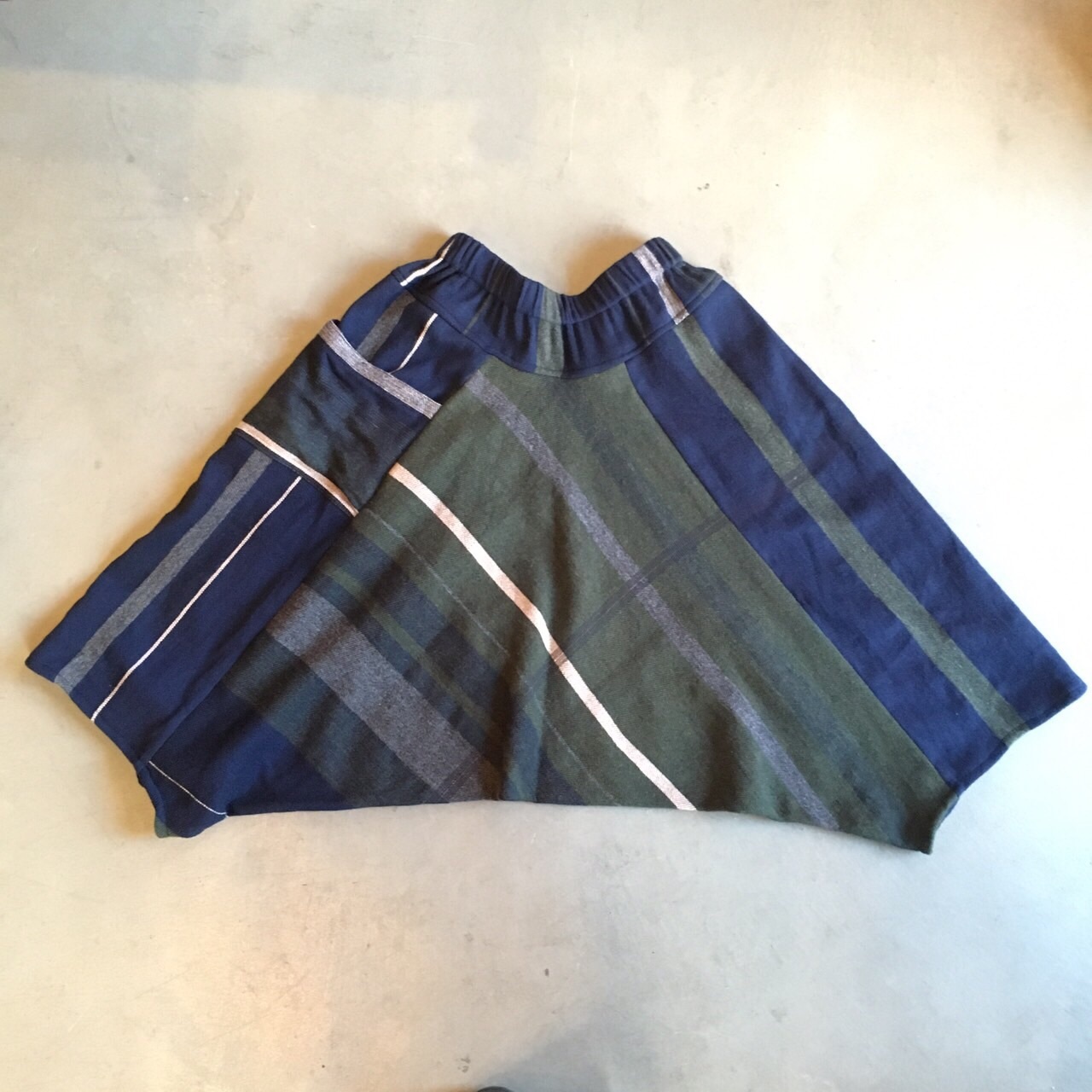 "tamaki niime タマキニイメ" only one wide pants "short" wool/cotton 004 | r