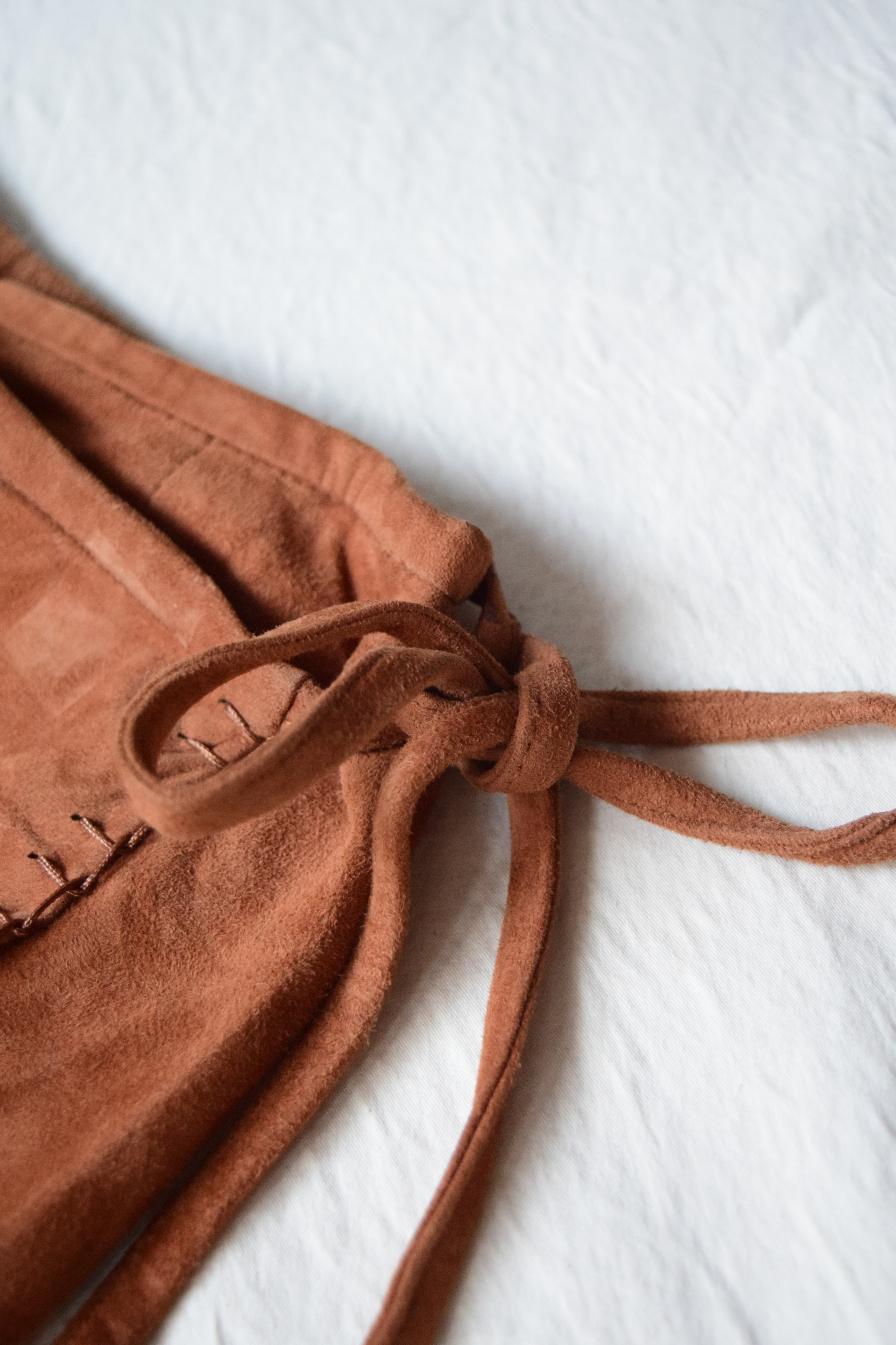 vintage suede wrap skirt の画像 9