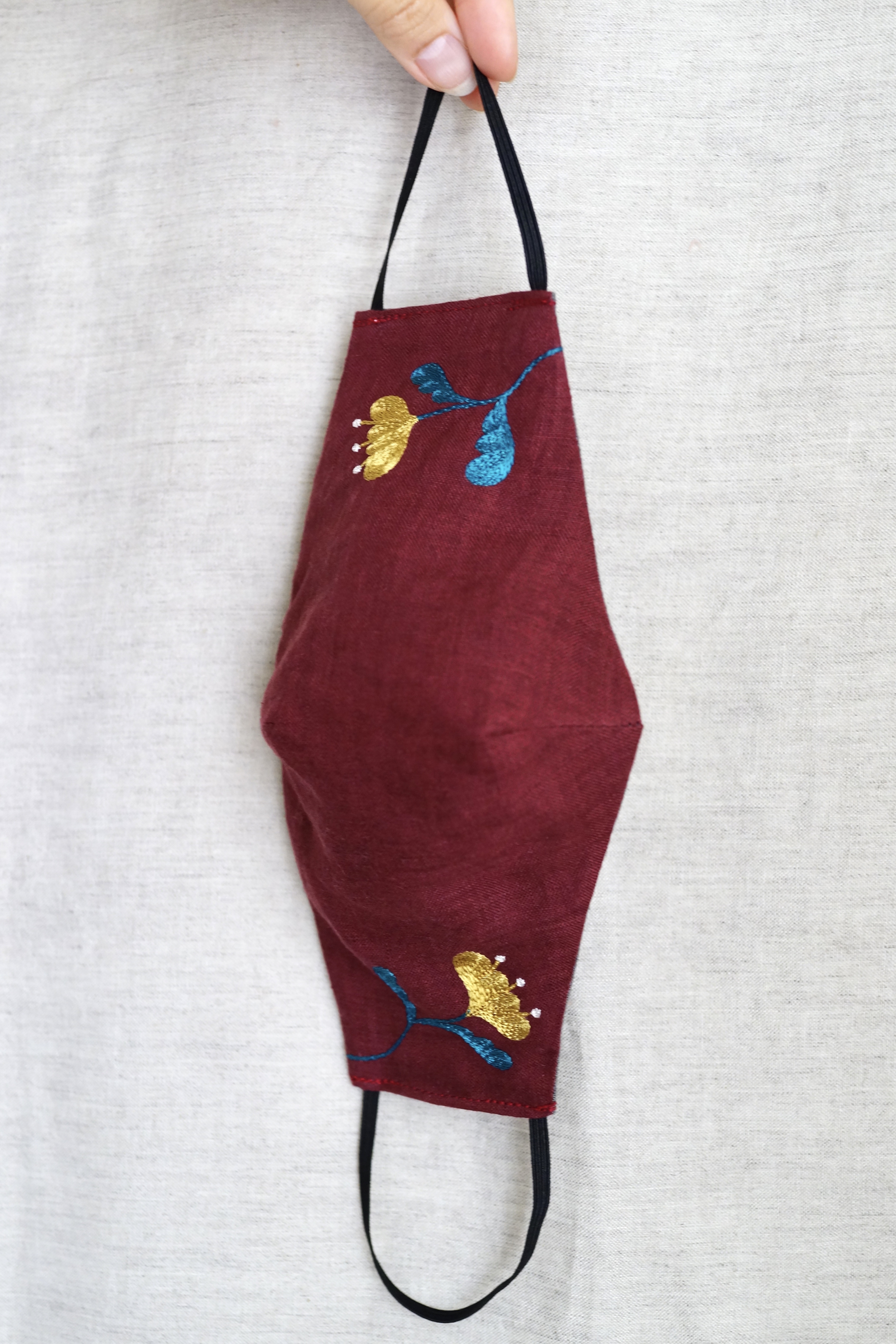 【SWIMAYA 刺繍MASK】 "Bordeaux"