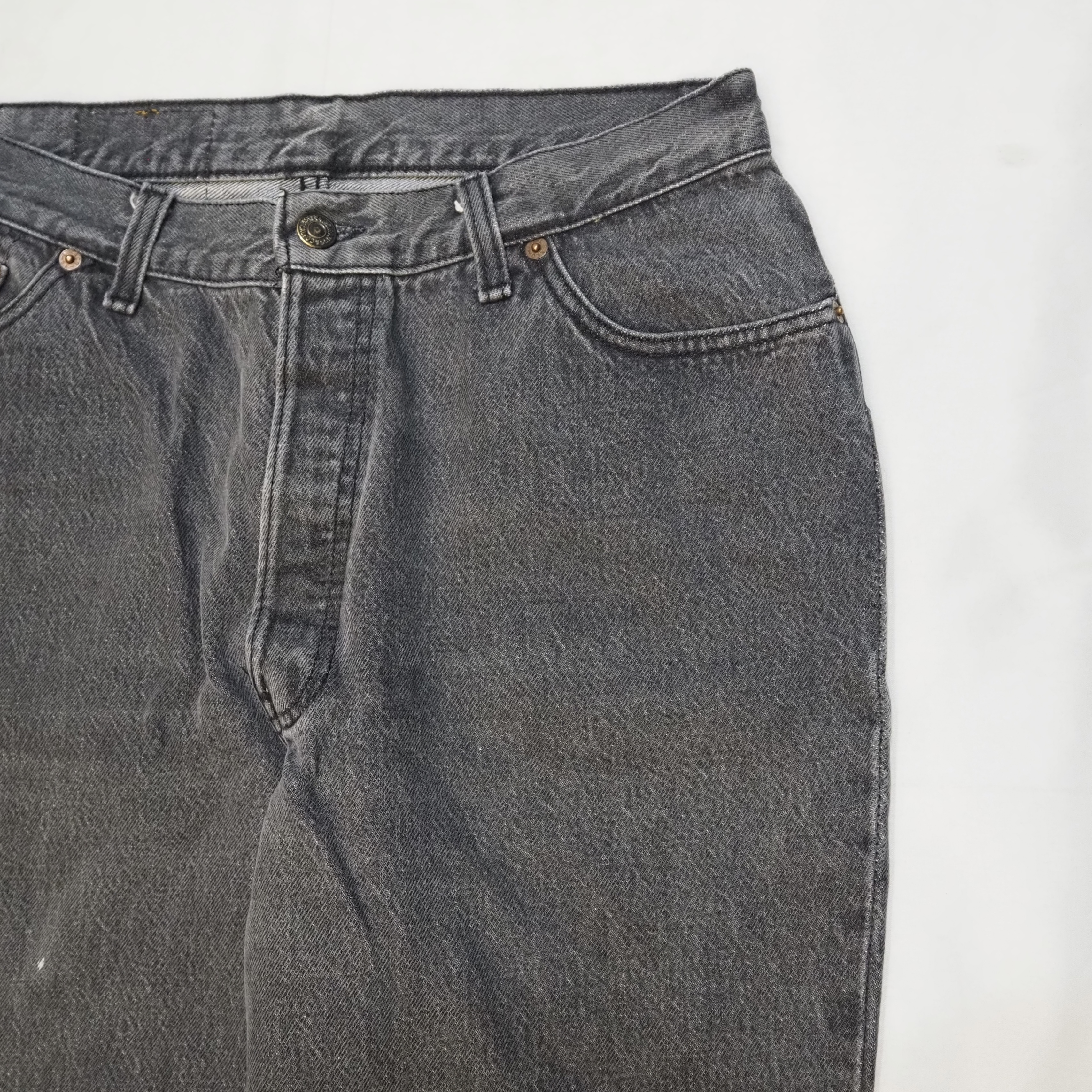 80’s Levi’s 501-6158 Black Denim 先染め 31×30 の画像 4
