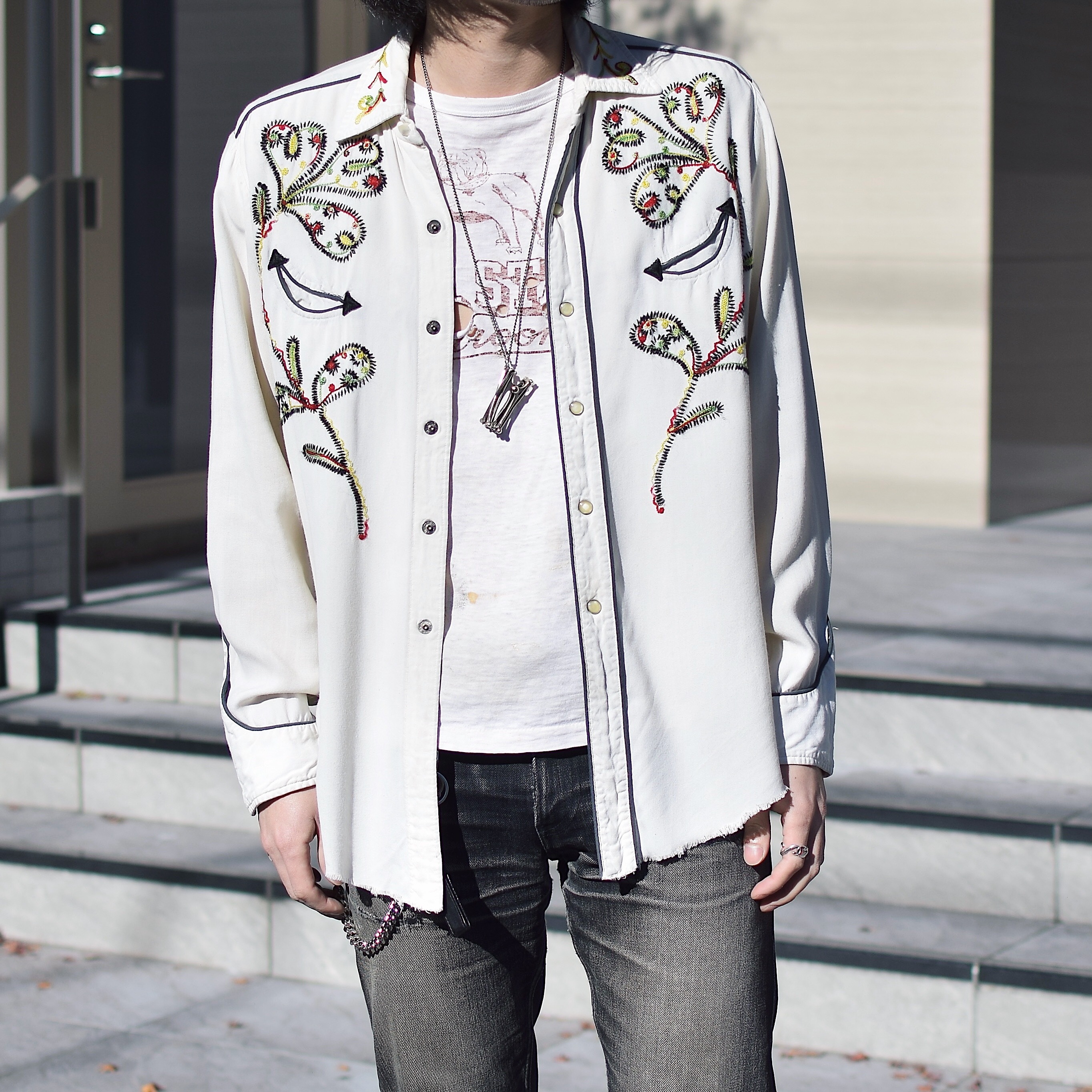 Vintage 50's【H BAR C】Western Shirt の画像 3