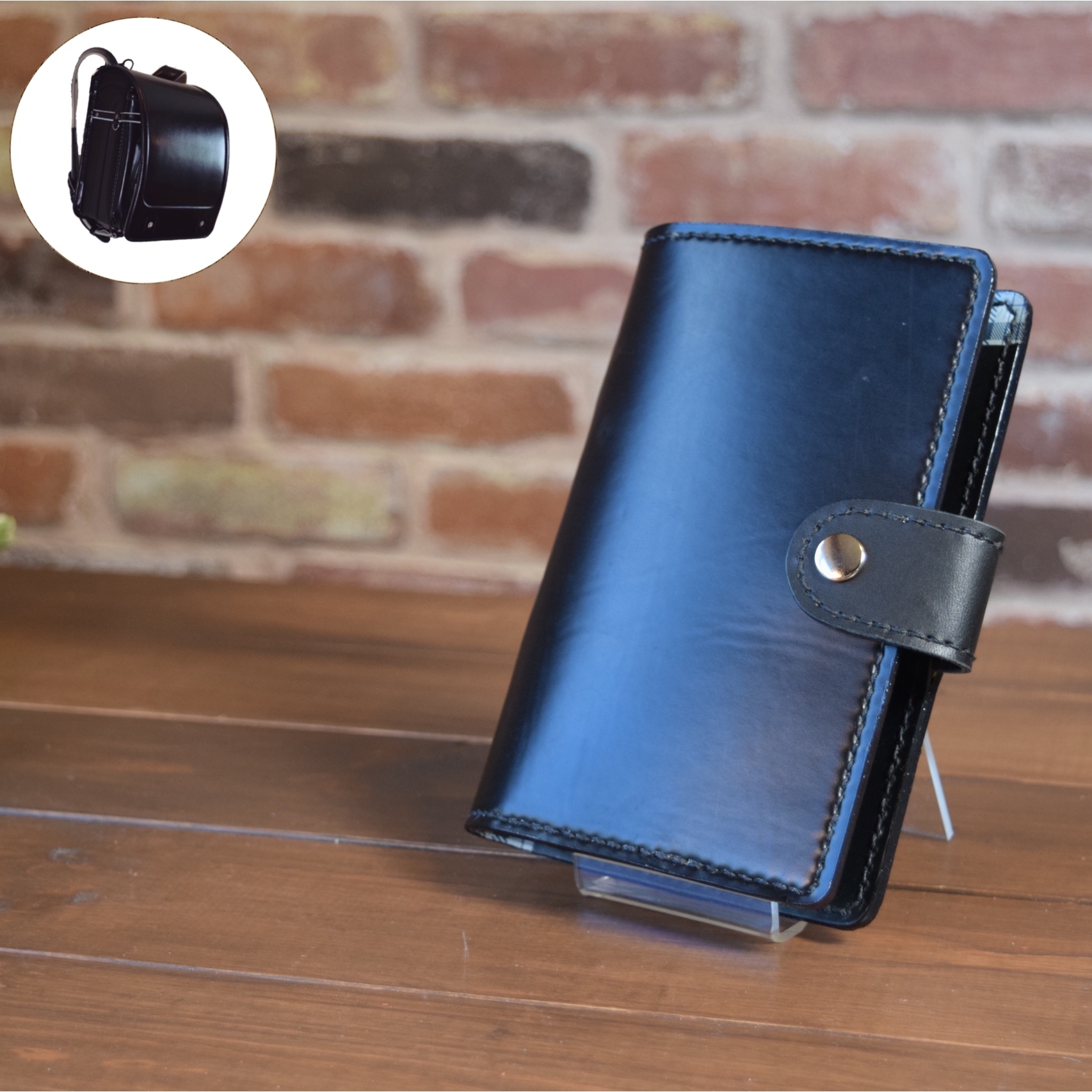 受注制作 ランドセルリメイク 通帳ケース Ka045d2 皮革工房凜