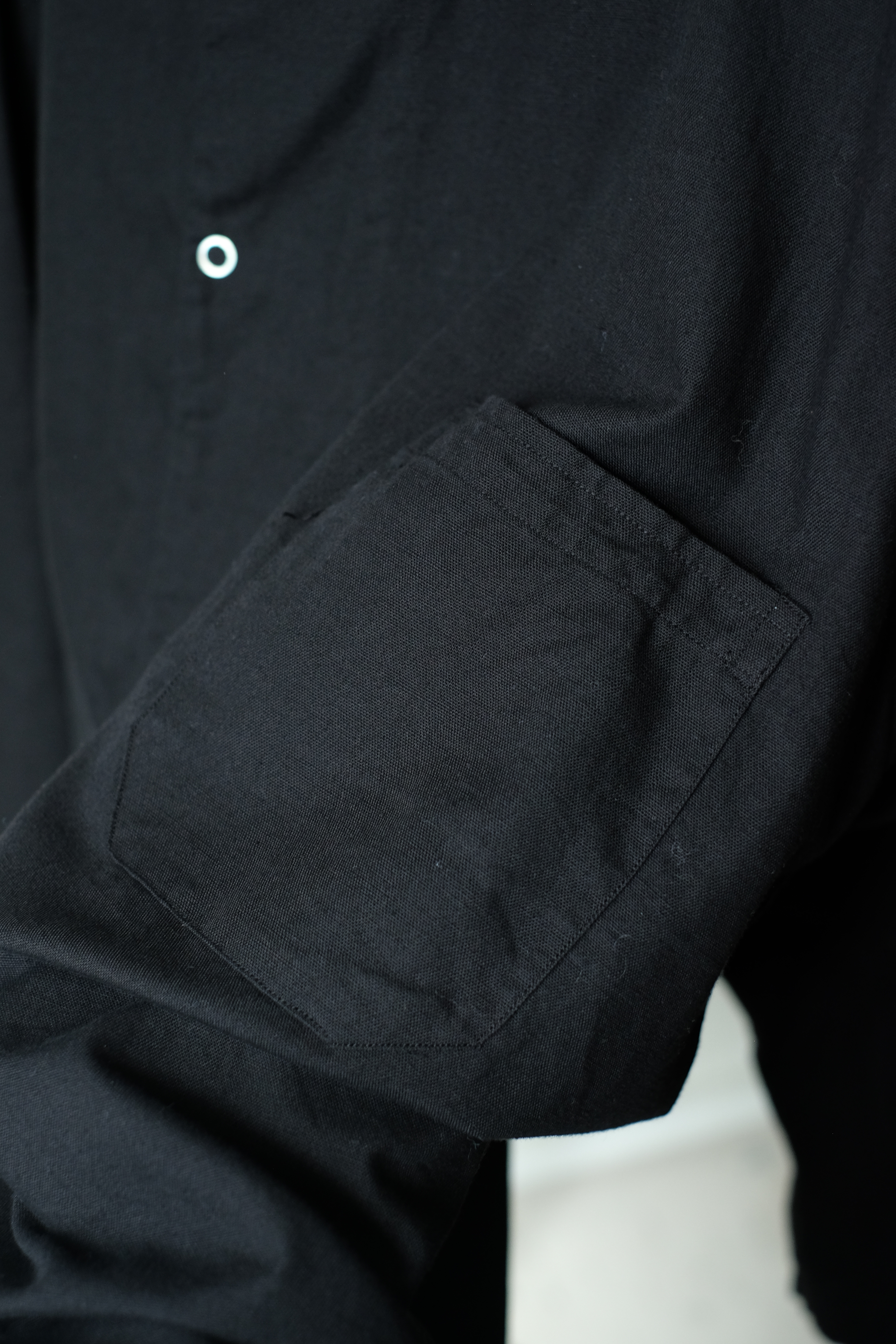 50s US army no collar pajama shirt “黒染め” の画像 10