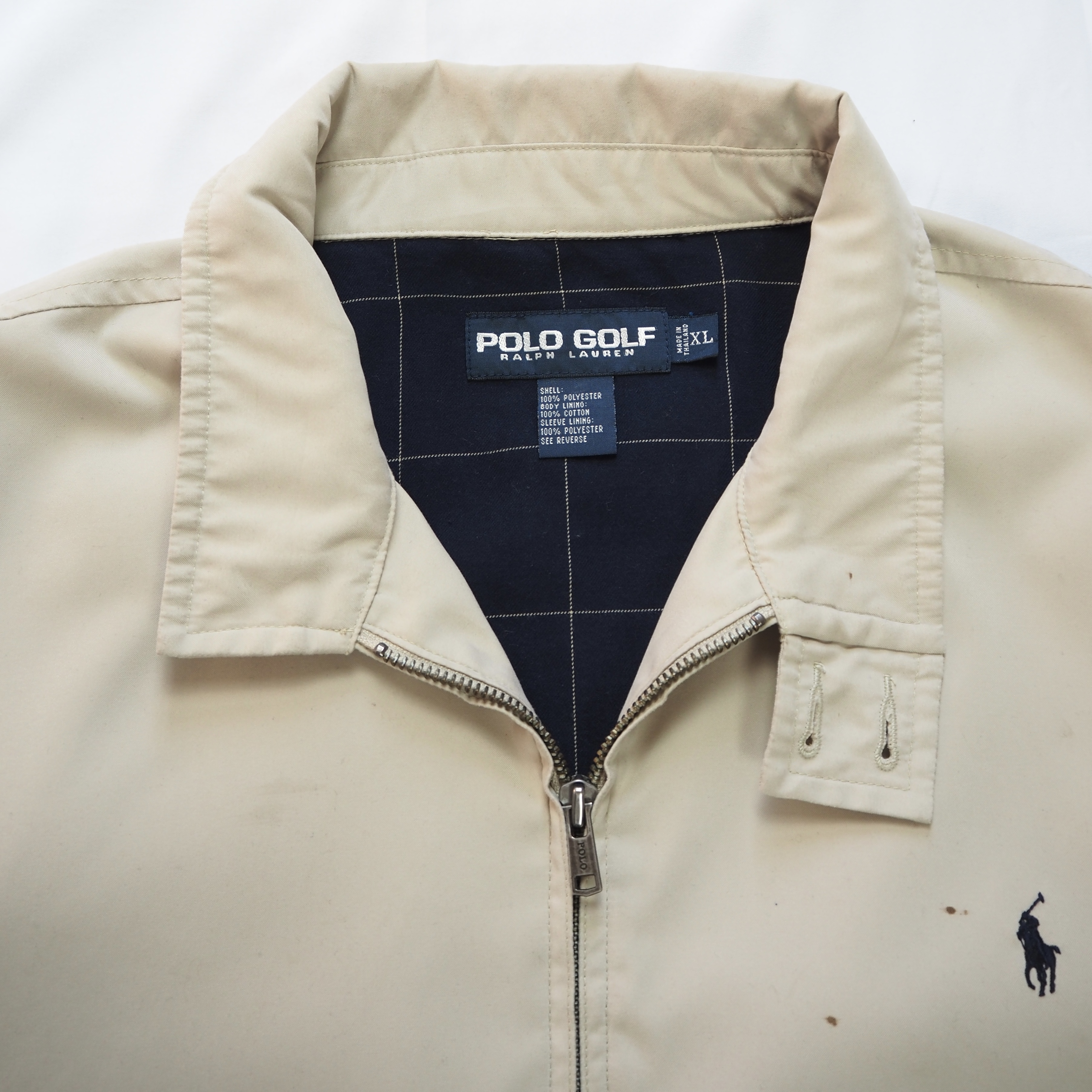 90’s Ralph Lauren スウィングトップジャケット XL ベージュ の画像 11