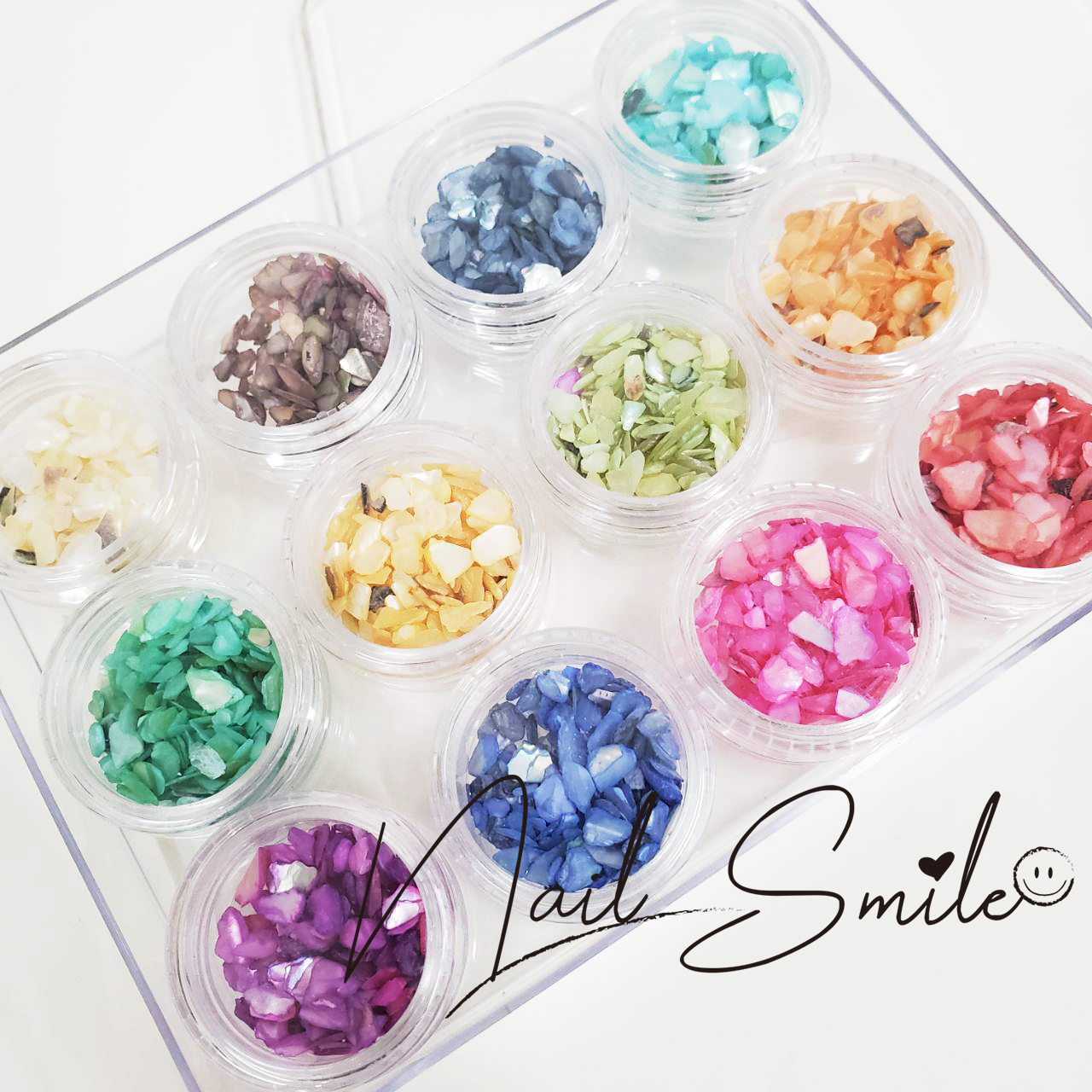 １２色セットネイルシェルストーン ２サイズ Nail Shop ネイルスマイル