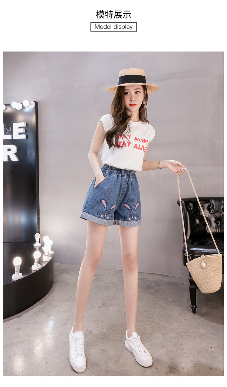 リアルデニムショートパンツ女性夏ハイウエストルーズデニムショートパンツ女性薄いセクション200 kg大きいサイズ ハイウェスト サマー 夏物