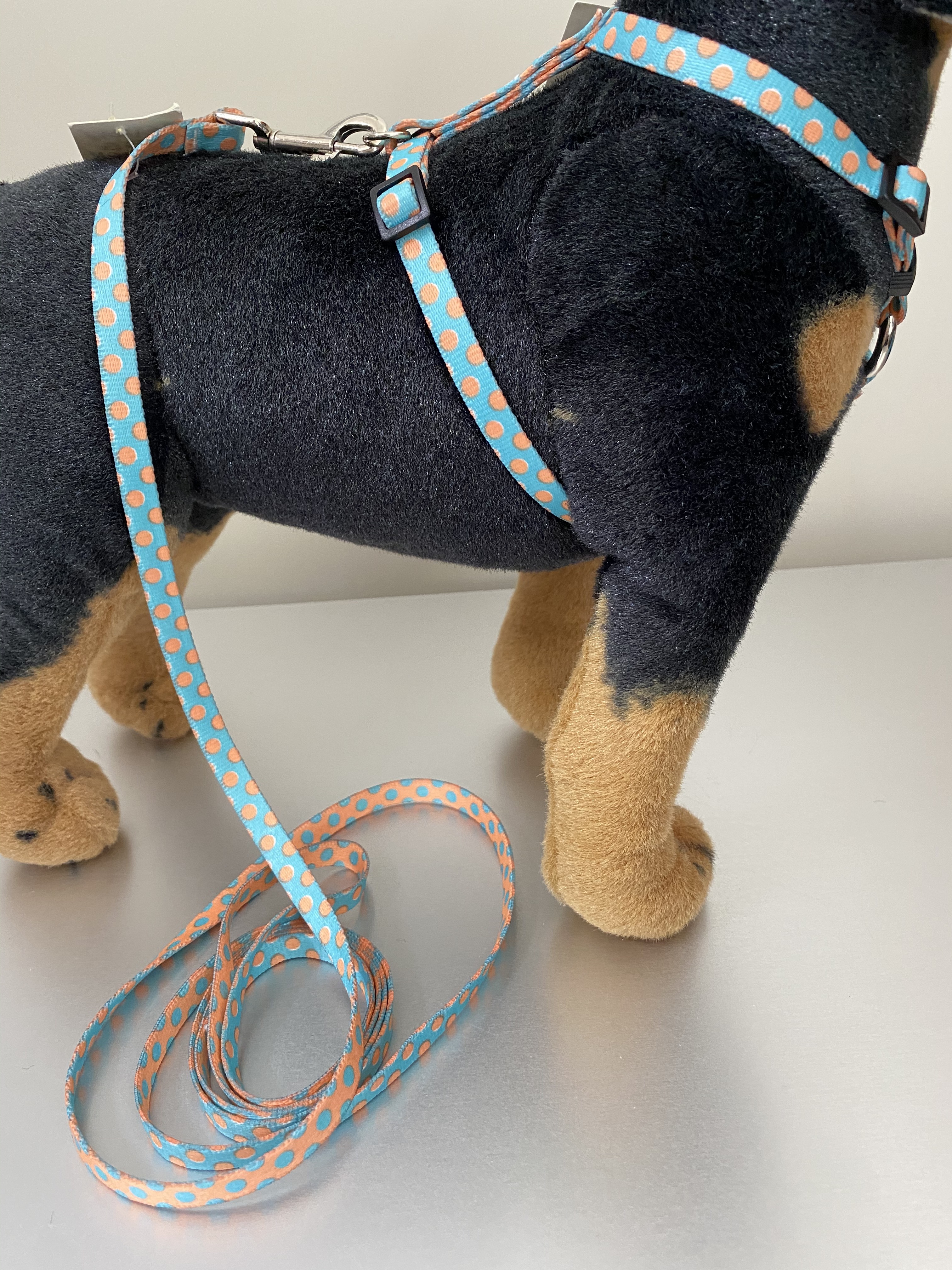 ブルー メロン水玉 ロマンハーネス リードセット Xsサイズ Yellow Dog Design Beachcompany ブルー メロン水玉 ロマンハーネス リードセット Xsサイズ Yellow Dog Design Beachcompany