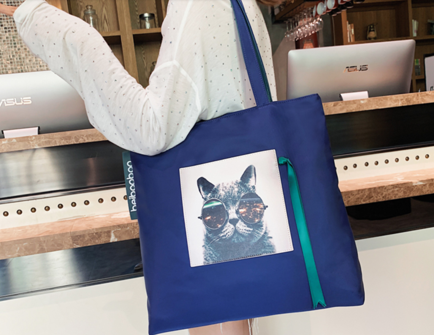 トートバック 猫 大きいサイズ かわいい アニマル 人気 普段使い 韓国 394 Sweetly