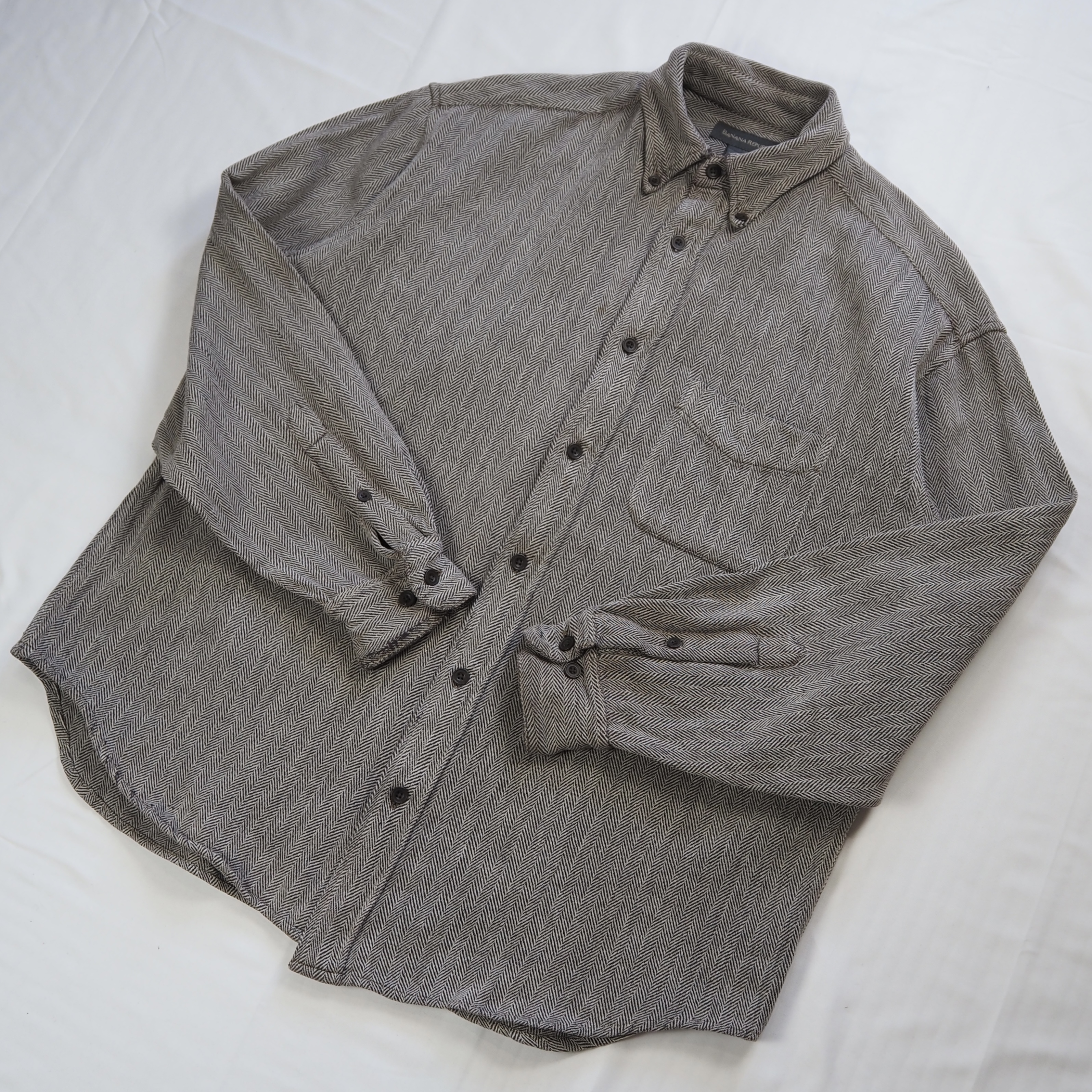 Banana Republic ヘヴィネル グレー Mサイズ の画像 2