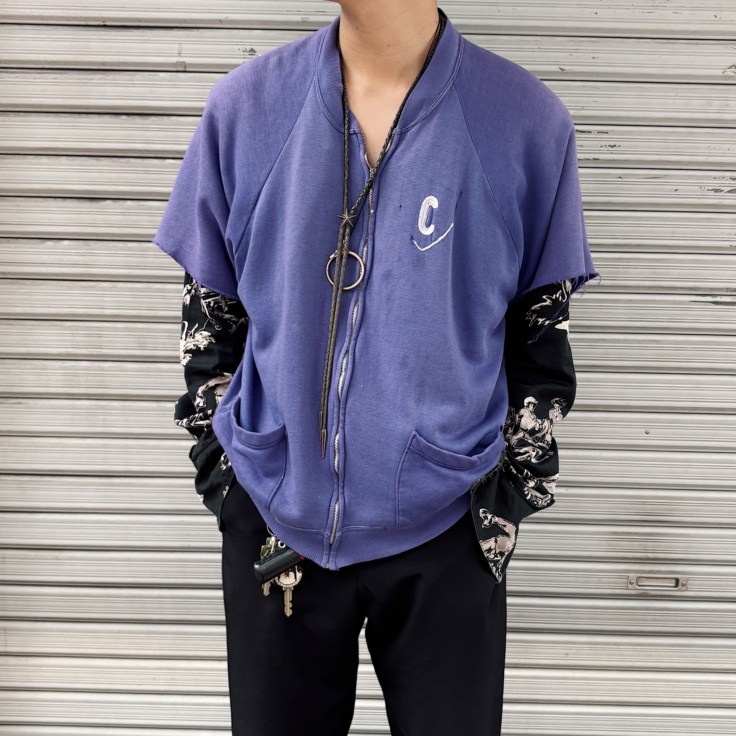Vintage 60's "COMUS" Grunge Zip-up Sweat の画像 4