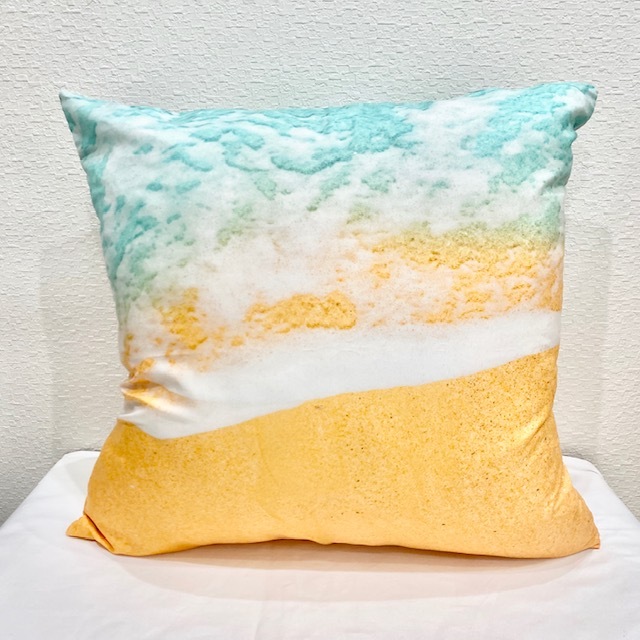 砂浜 貝殻 クッションカバー 45cm 45cm カバーのみ おしゃれ スクエア型 四角形 正方形 ポリエステル100 インテリア インテリア雑貨 リゾートインテリア 西海岸テイスト サーフ リゾート ビーチ 海 マリン Hawaii ハワイ 南国 シェル 夏 サマ Puahawaii