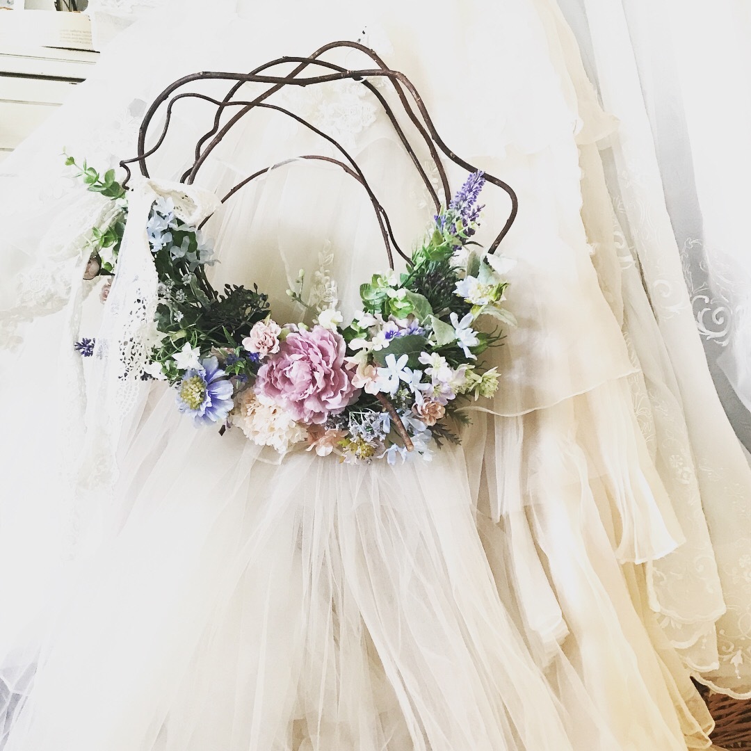 ナチュラル アンティークピンクリースブーケ Lafeuille Tokyo