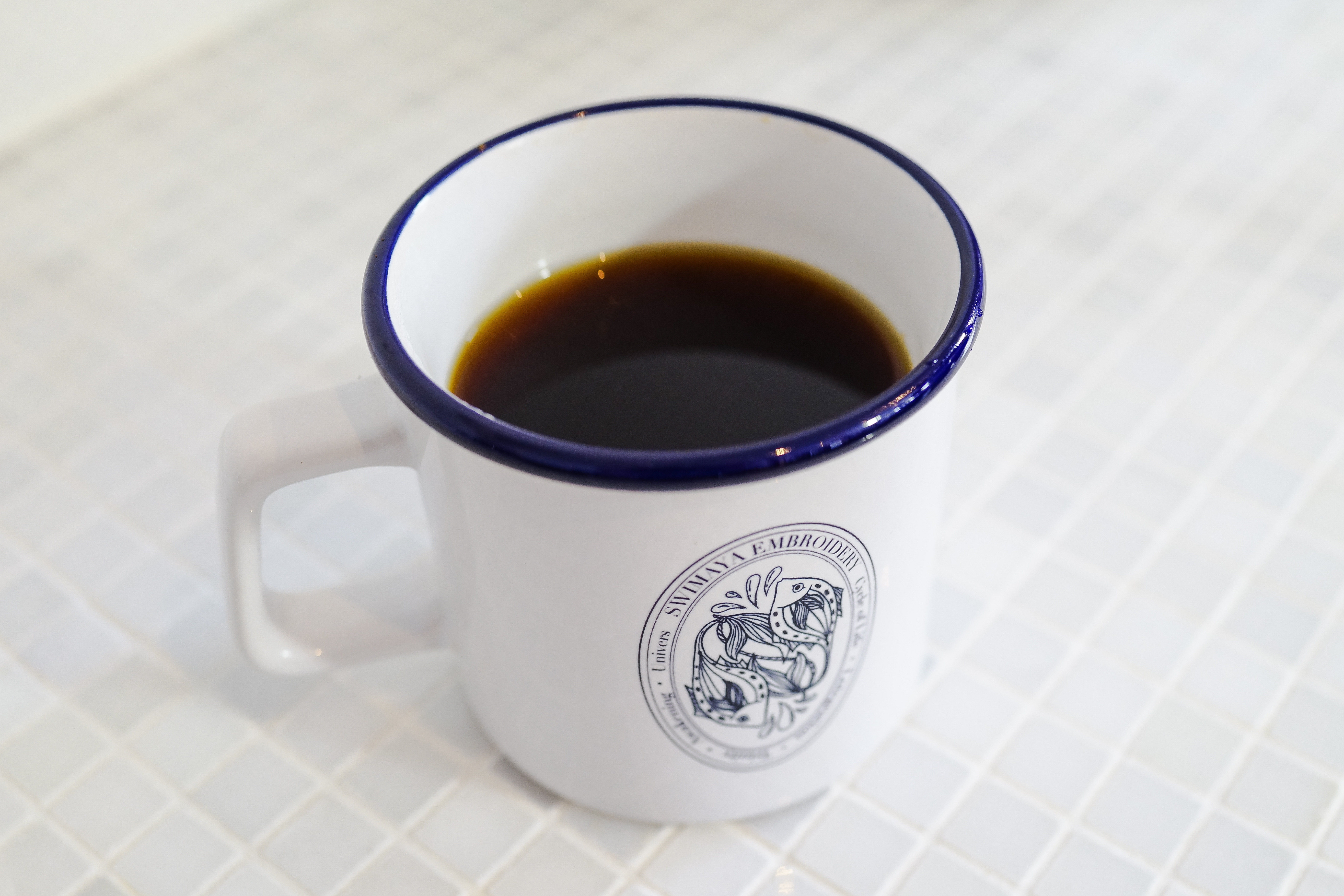 【おうちカフェ】マグカップ紺(ドリップコーヒー1bagプレゼント)
