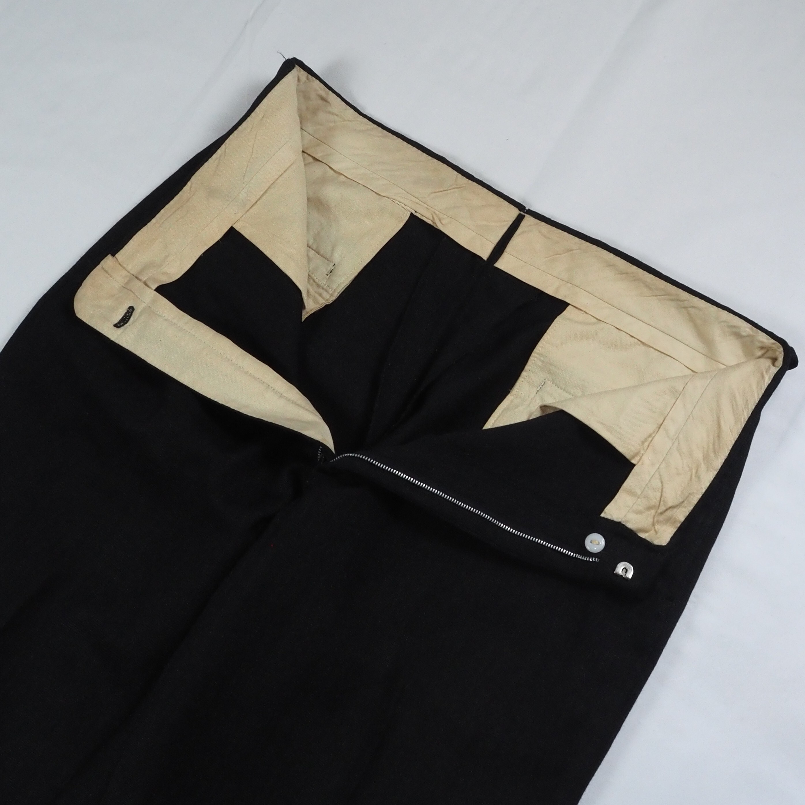 【9/23 20:00入荷】50's ウールスラックス ブラック アルミジップ の画像 5