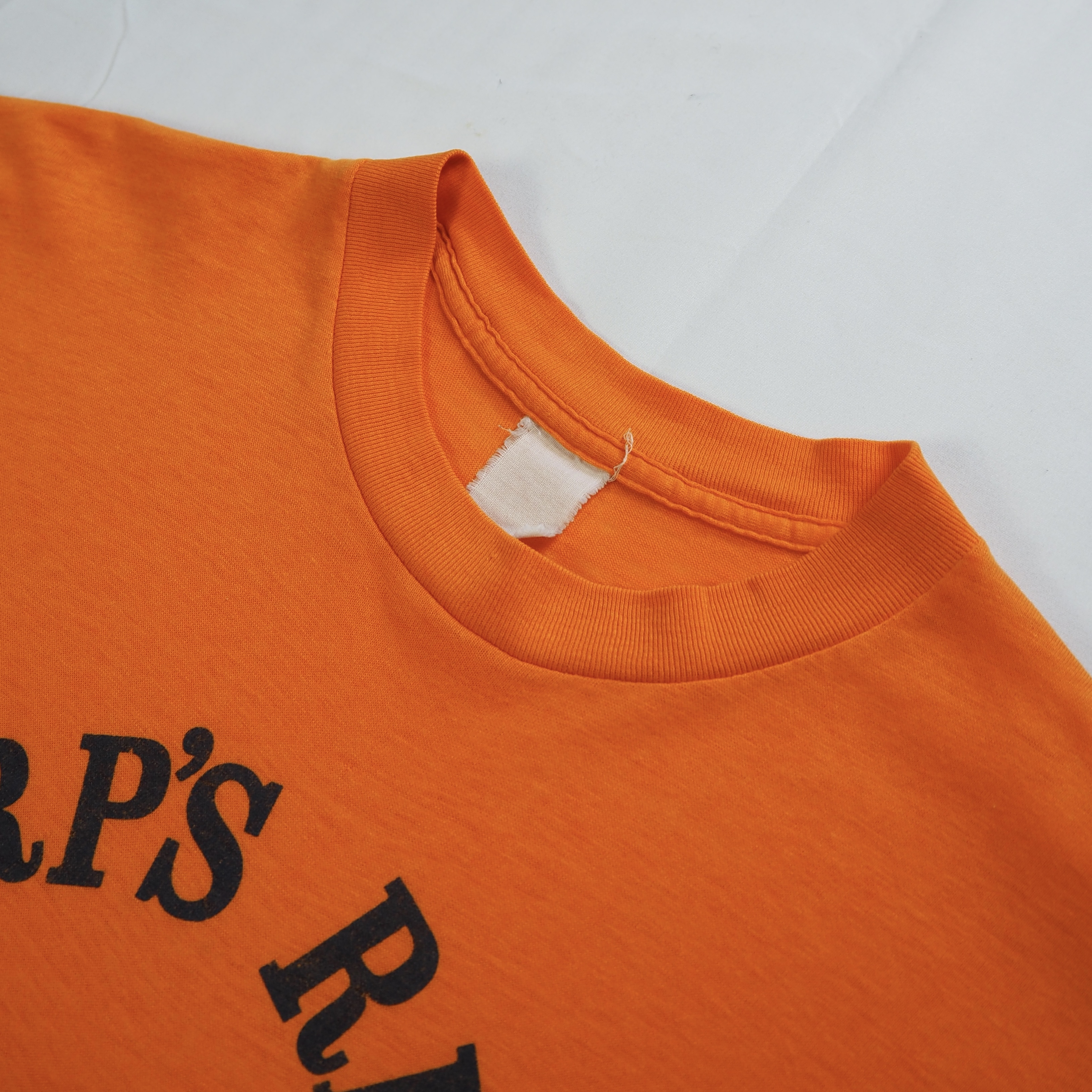 80’s-90’s Tシャツ オレンジ Mサイズ程度 の画像 5