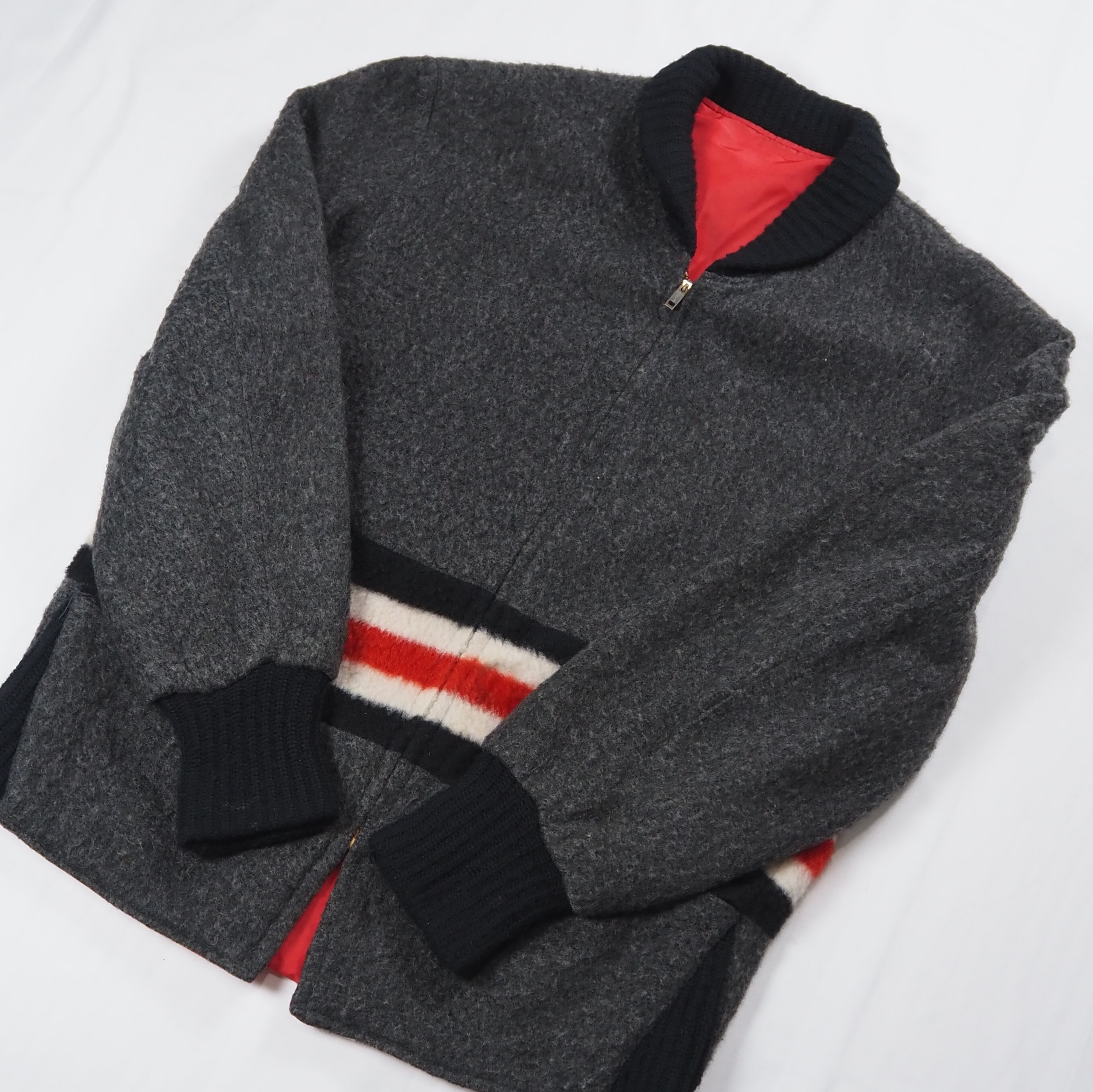 【9/23 20:00入荷】50's ファラオジャケット リバーシブル グレー×レッド の画像 9