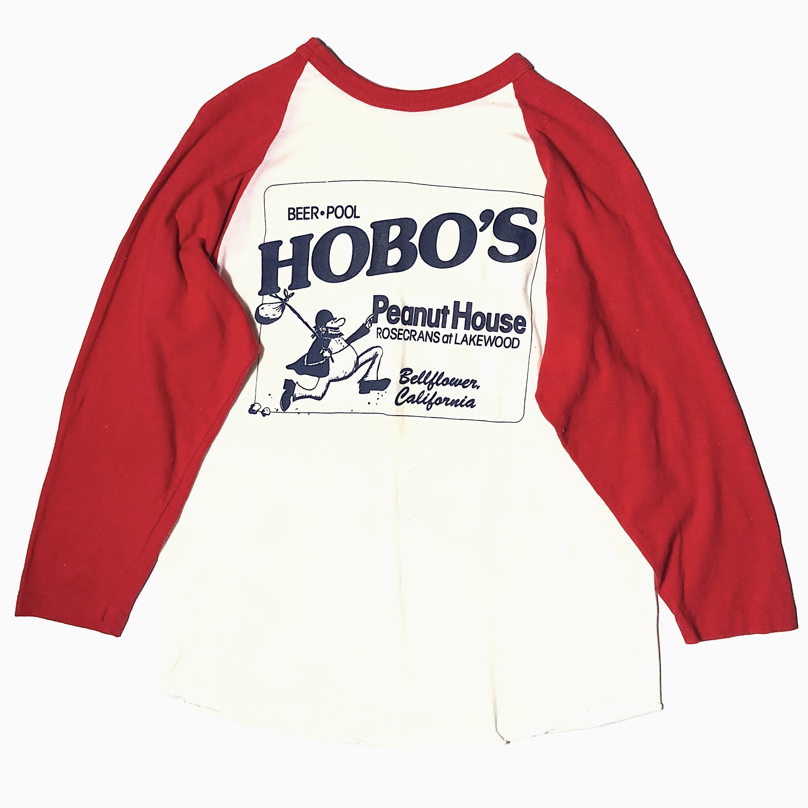 Vintage 80's "HOBO'S" Raglan T-shirt の画像 2