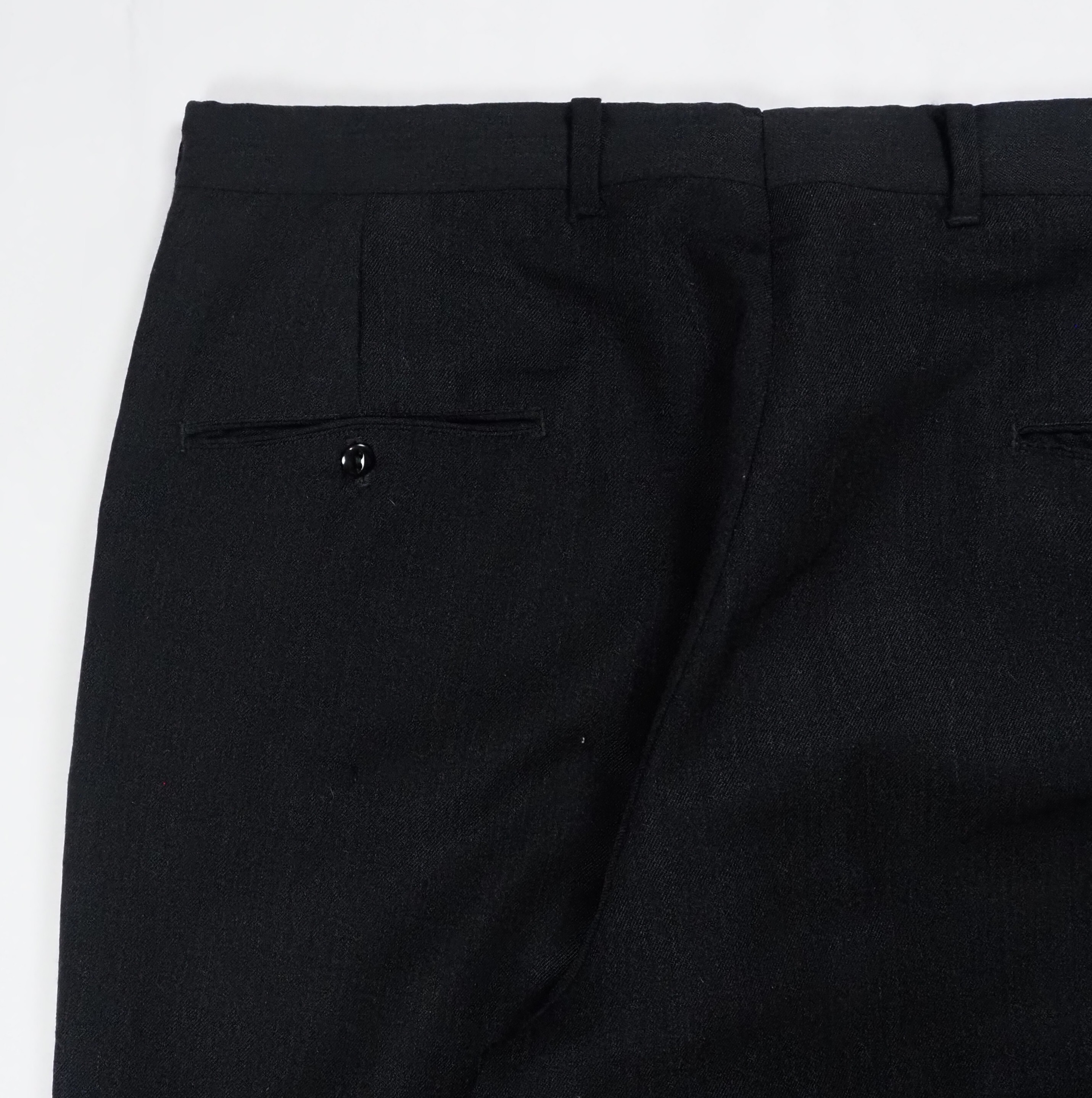 【9/23 20:00入荷】50's ウールスラックス ブラック アルミジップ の画像 12
