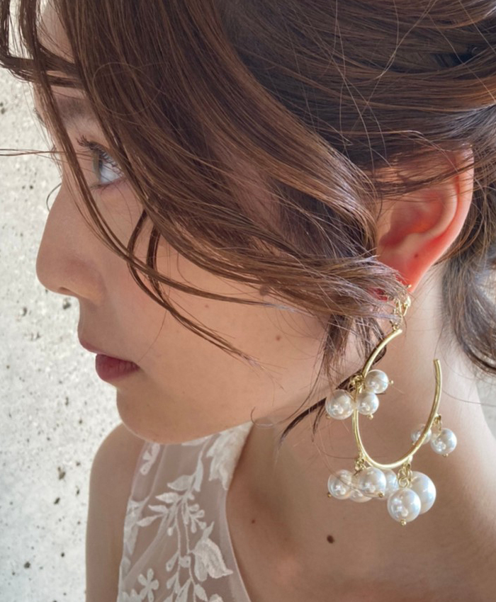 イヤリング 結婚式 挙式 家族挙式 フォトウェディング 商品番号 The Urban Blanche 覚王山