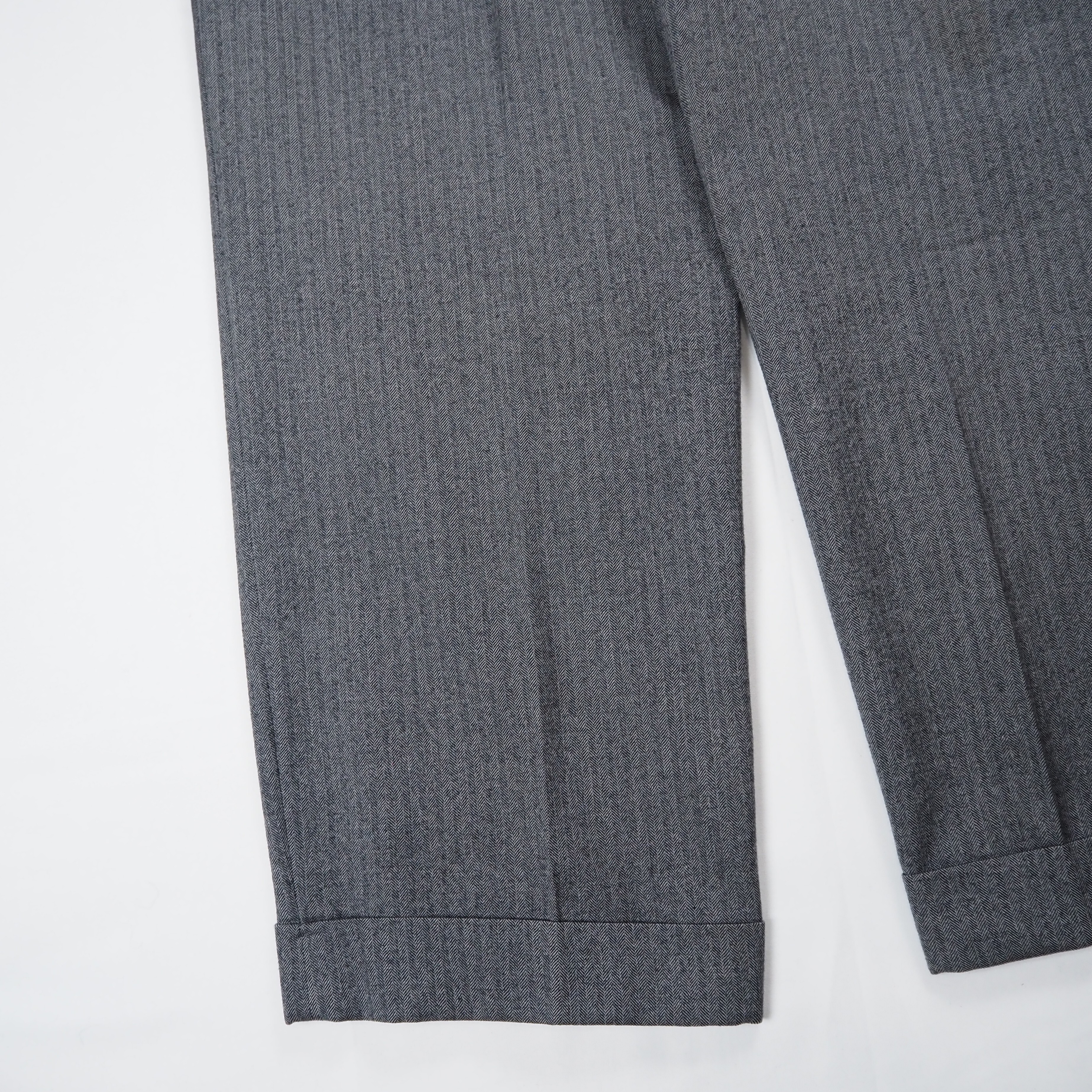 【9/23 20:00入荷】50's ウールスラックス グレー タロンジップ ノータック の画像 15