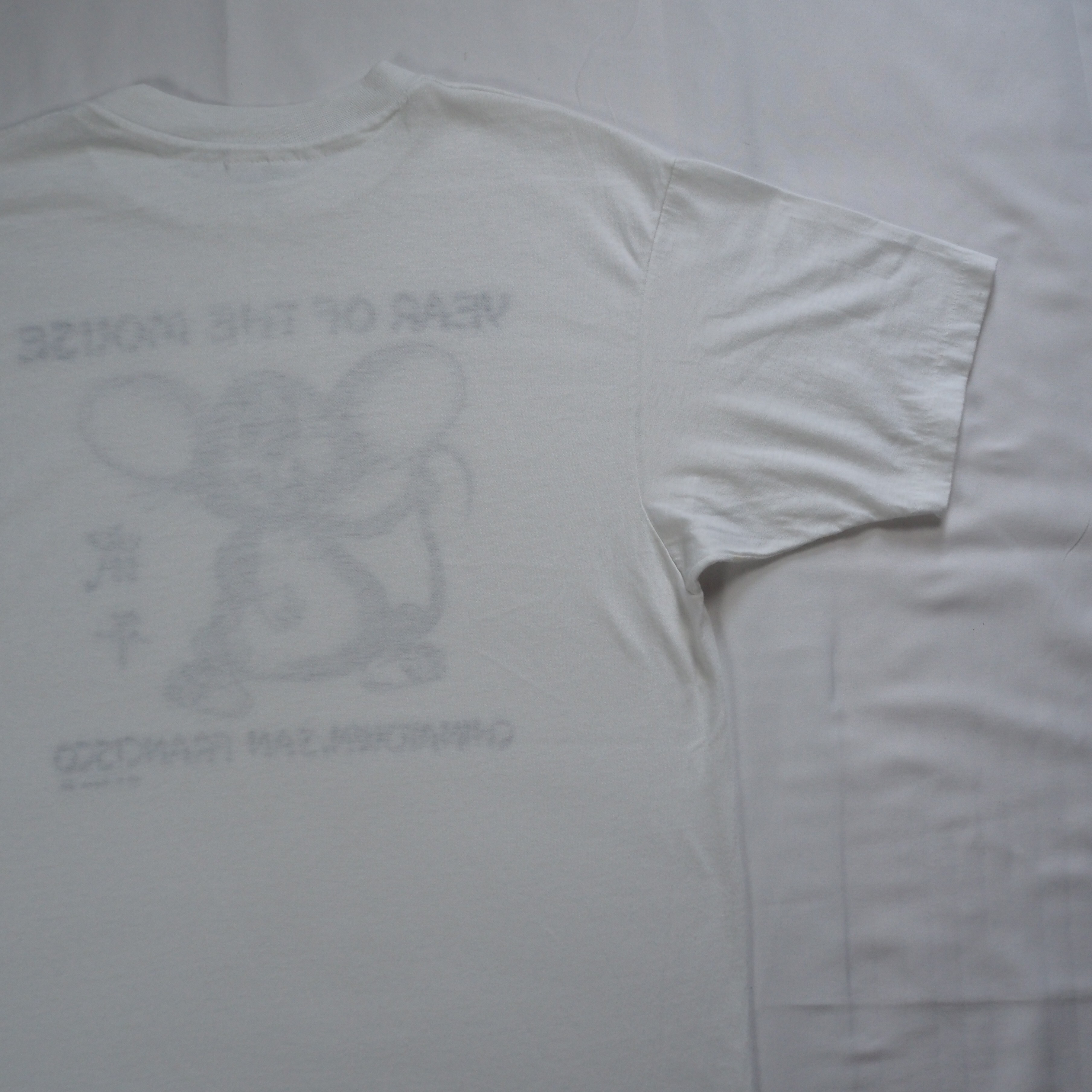 80's Hanes 鼠年Tシャツ Lサイズ ホワイト の画像 15