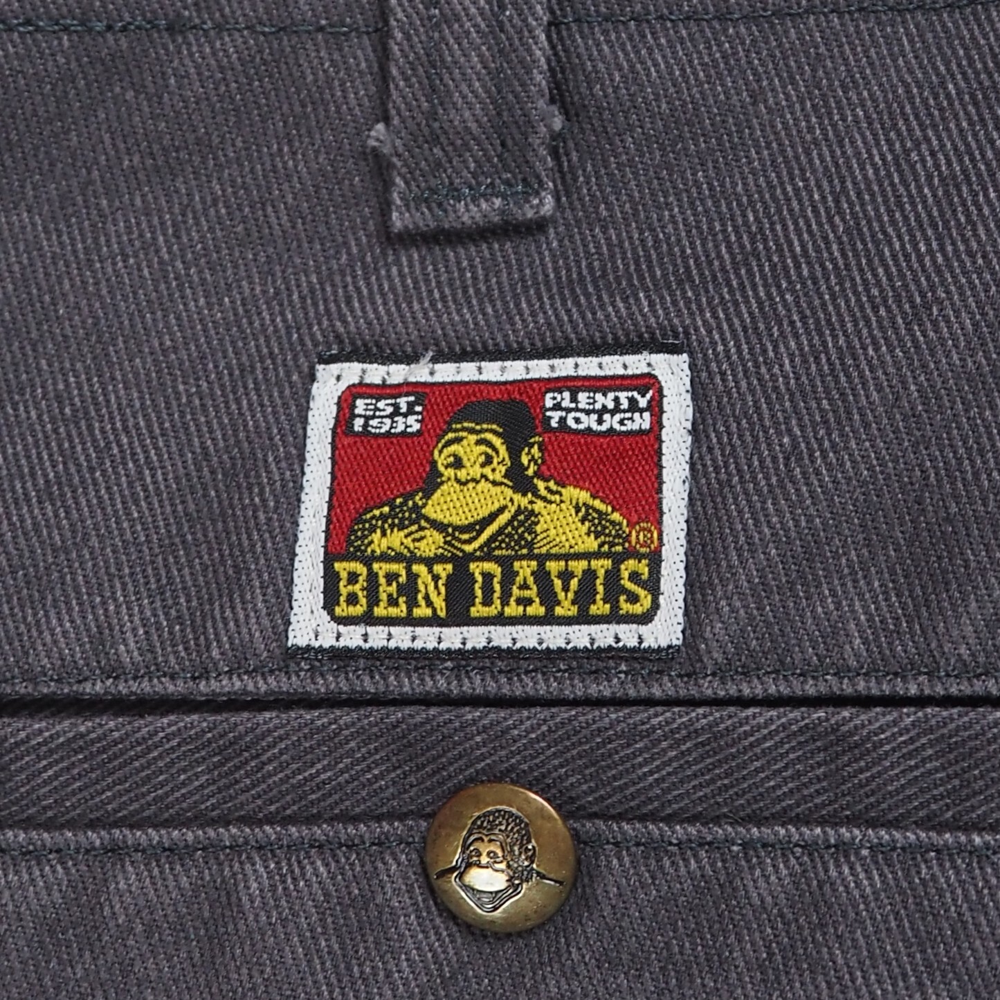 【9/23 20:00入荷】90's〜 Ben Davis ワークパンツ フリスコ チャコールグレー 34×30 の画像 14