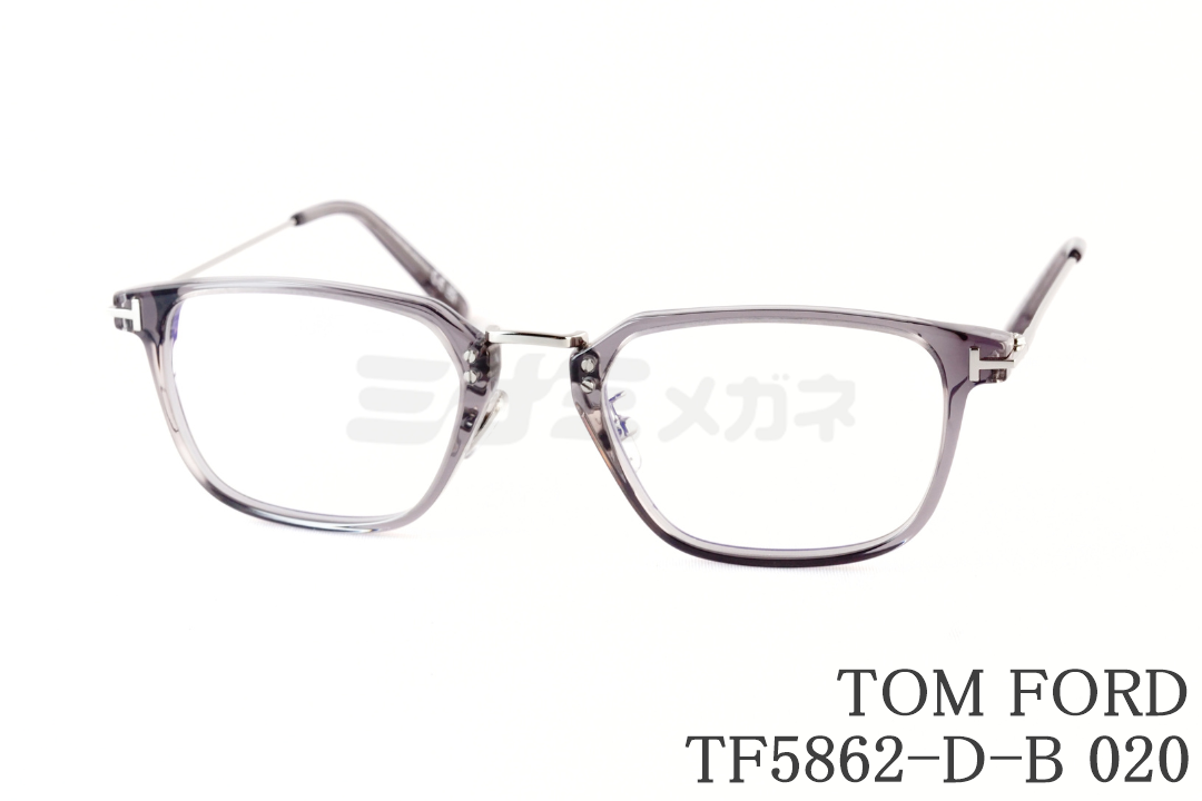 TOM FORD ブルーライトカット TF5852-D-B 052 スクエア メガネ italy