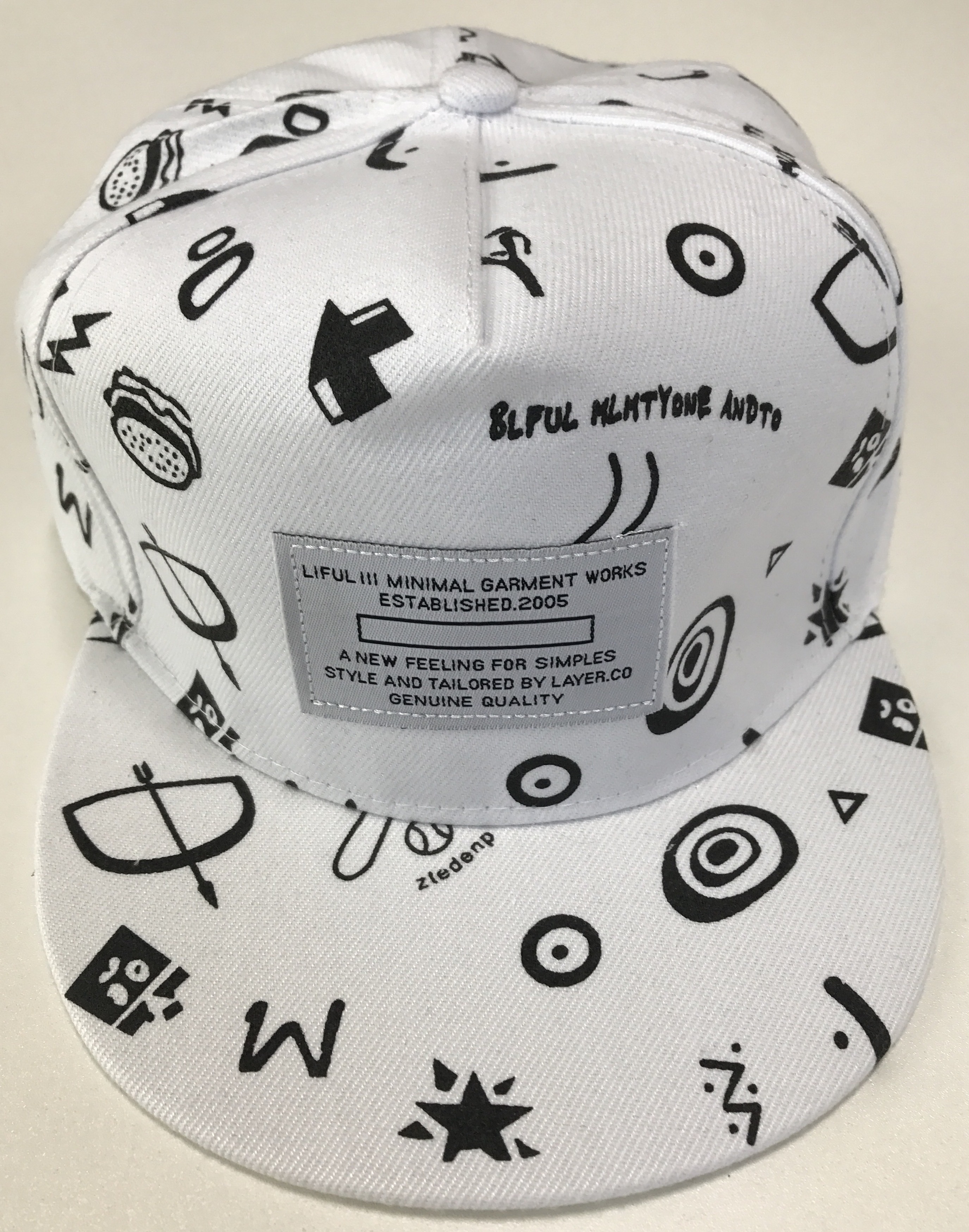 キャップ 帽子 ベースボールキャップ ハット レディース メンズ 手書き風 ポップイラスト ホワイト レディースの海外トレンドファッション通販サイト Kahana