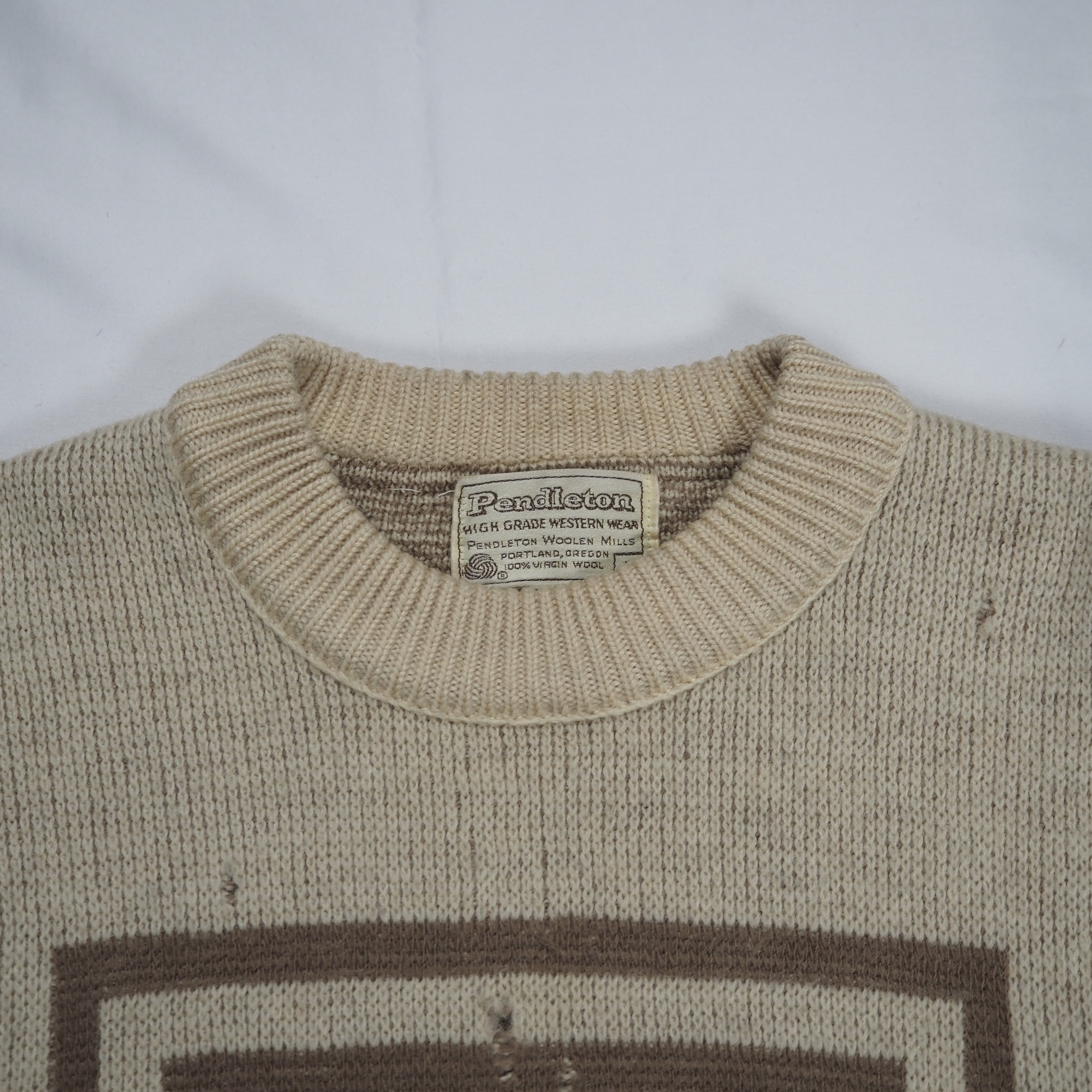 70’s-80’s Pendleton ウールニット ネイティブ柄 の画像 11