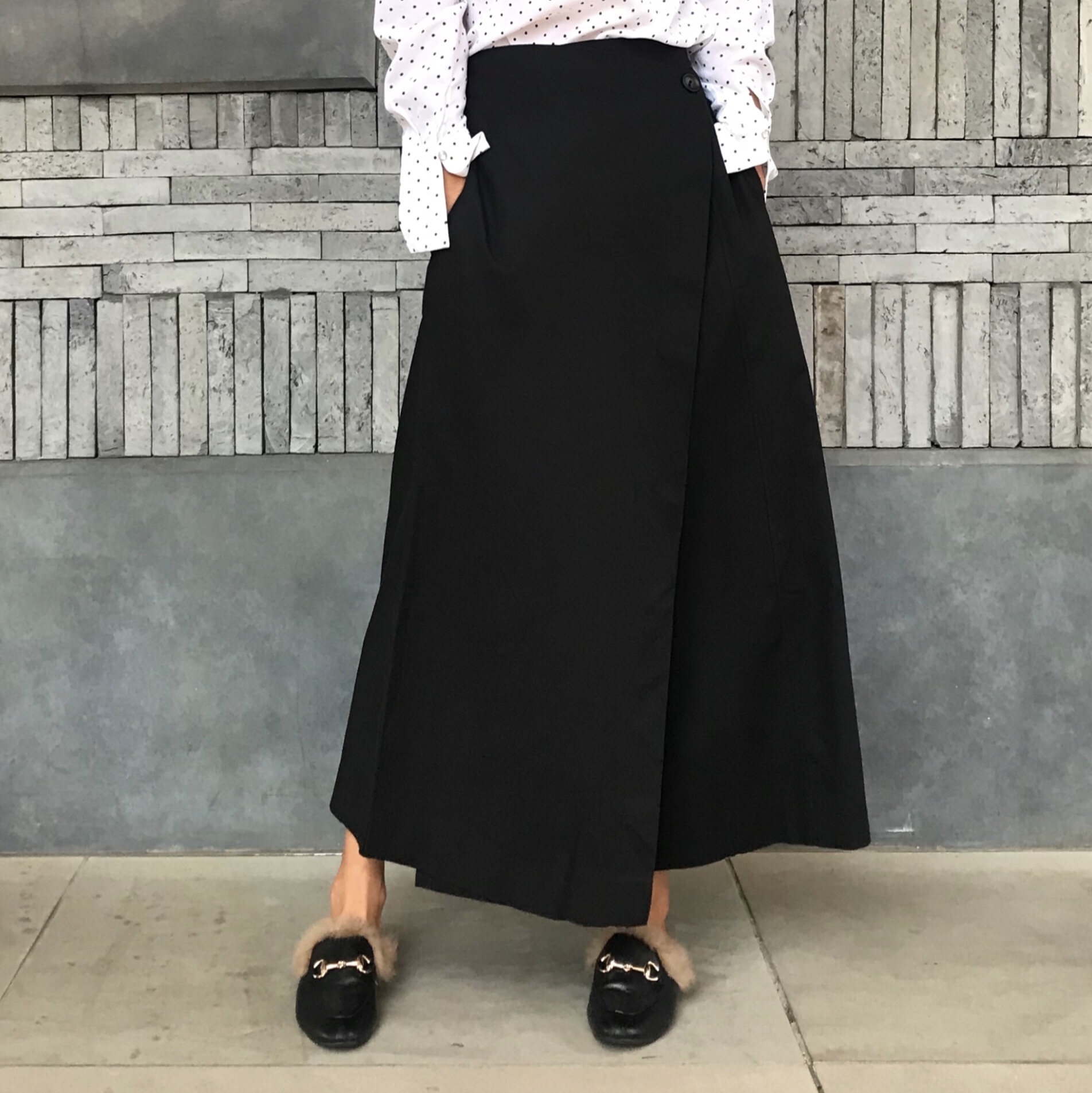 ラップ ロングワイドパンツ 9style