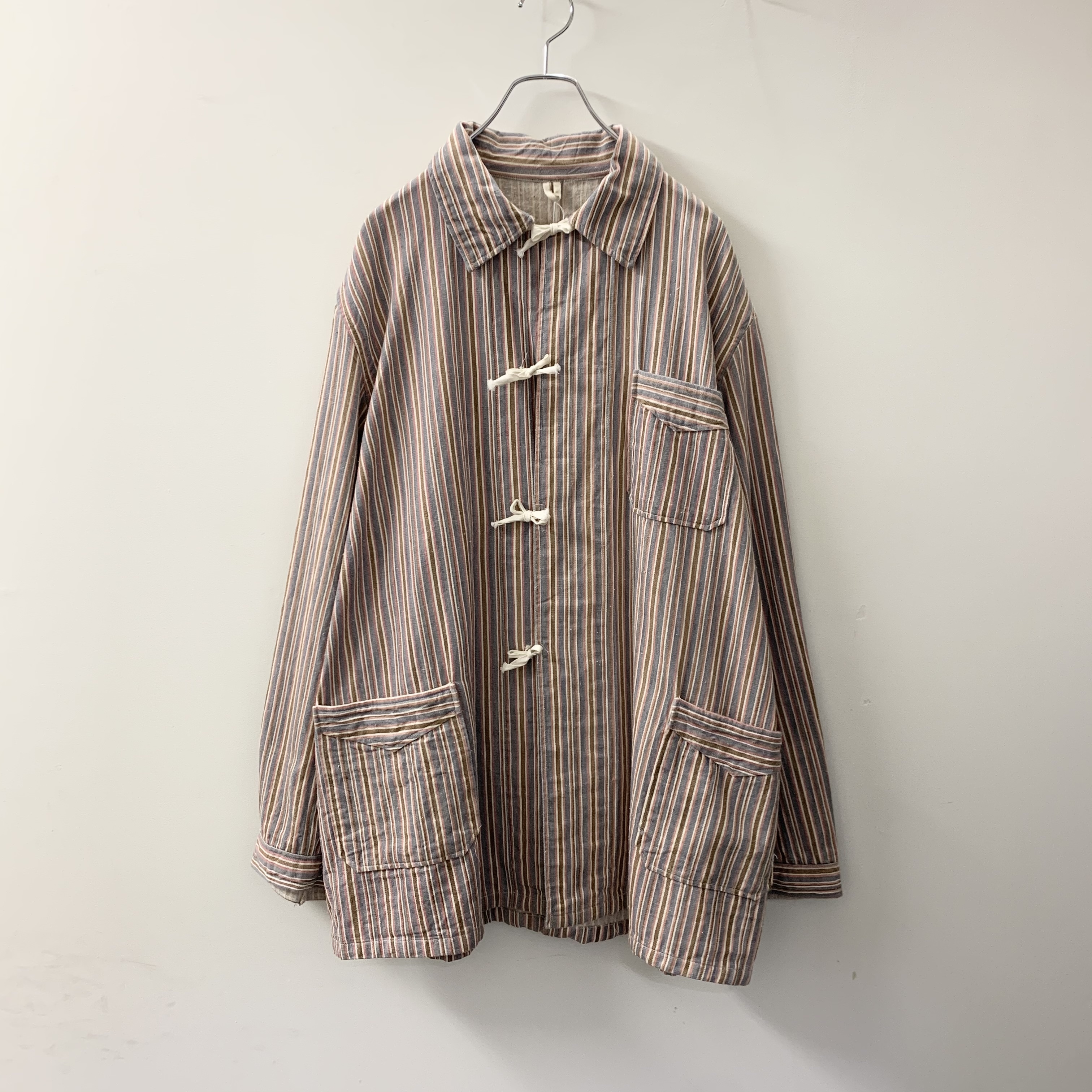 ブルガリア軍 スリーピング シャツ ジャケット ストライプ メンズ 古着 古着 通販 高円寺 Largo ラルゴ Online Shop メンズ