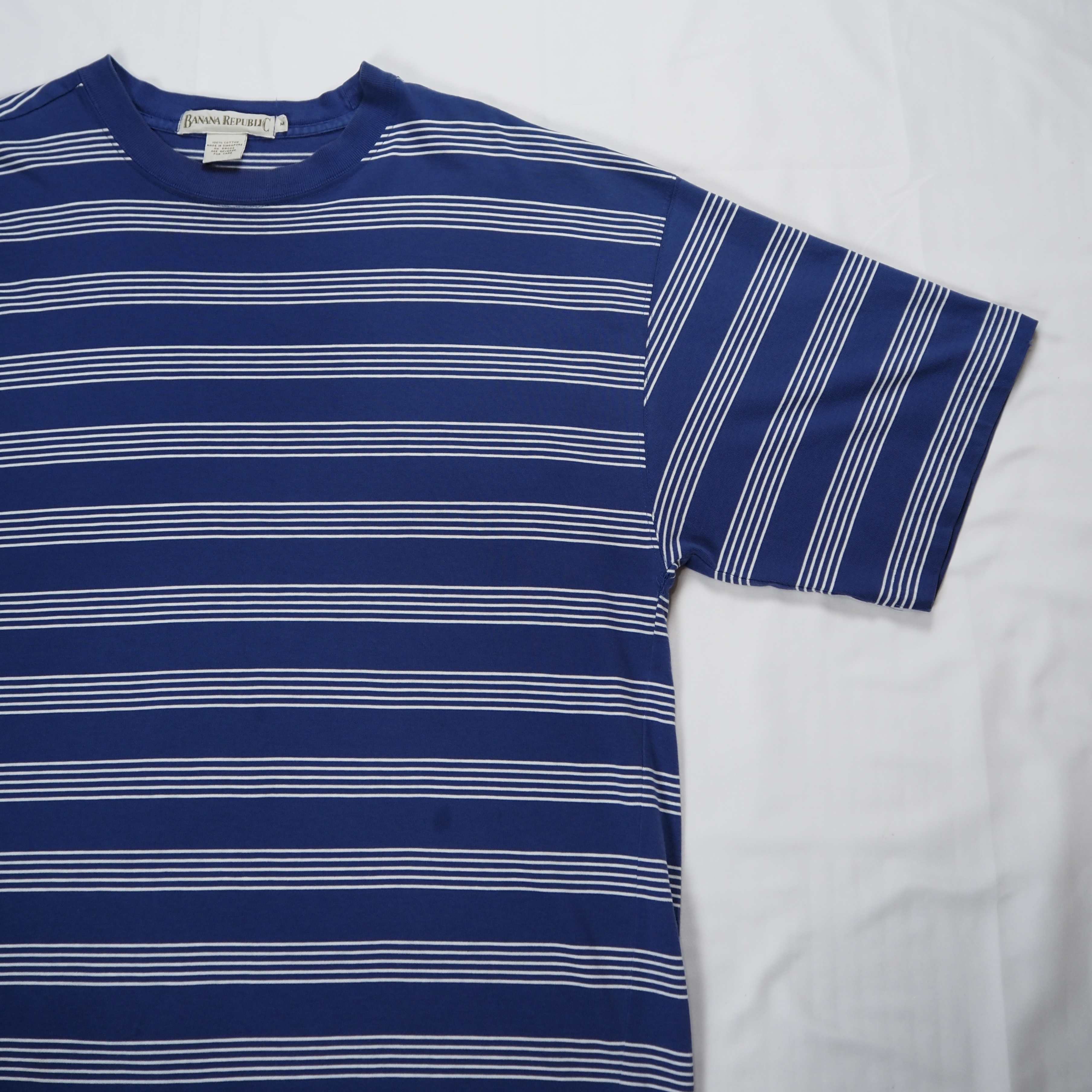 90’s Banana Republic ボーダーTシャツ ネイビー×ホワイト の画像 4