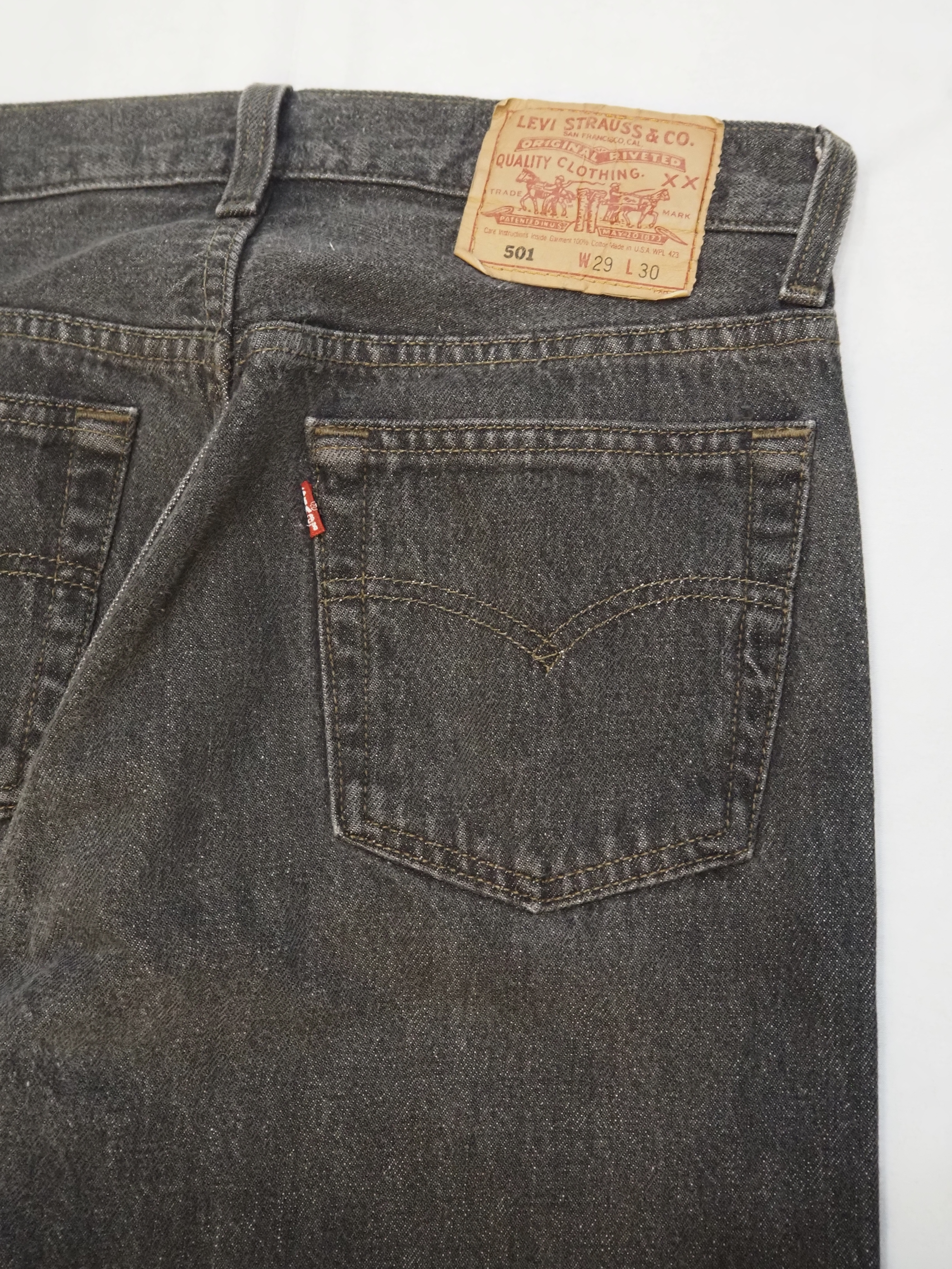 90’s Levi’s 501 Black Denim 29×30 “先染め" の画像 15