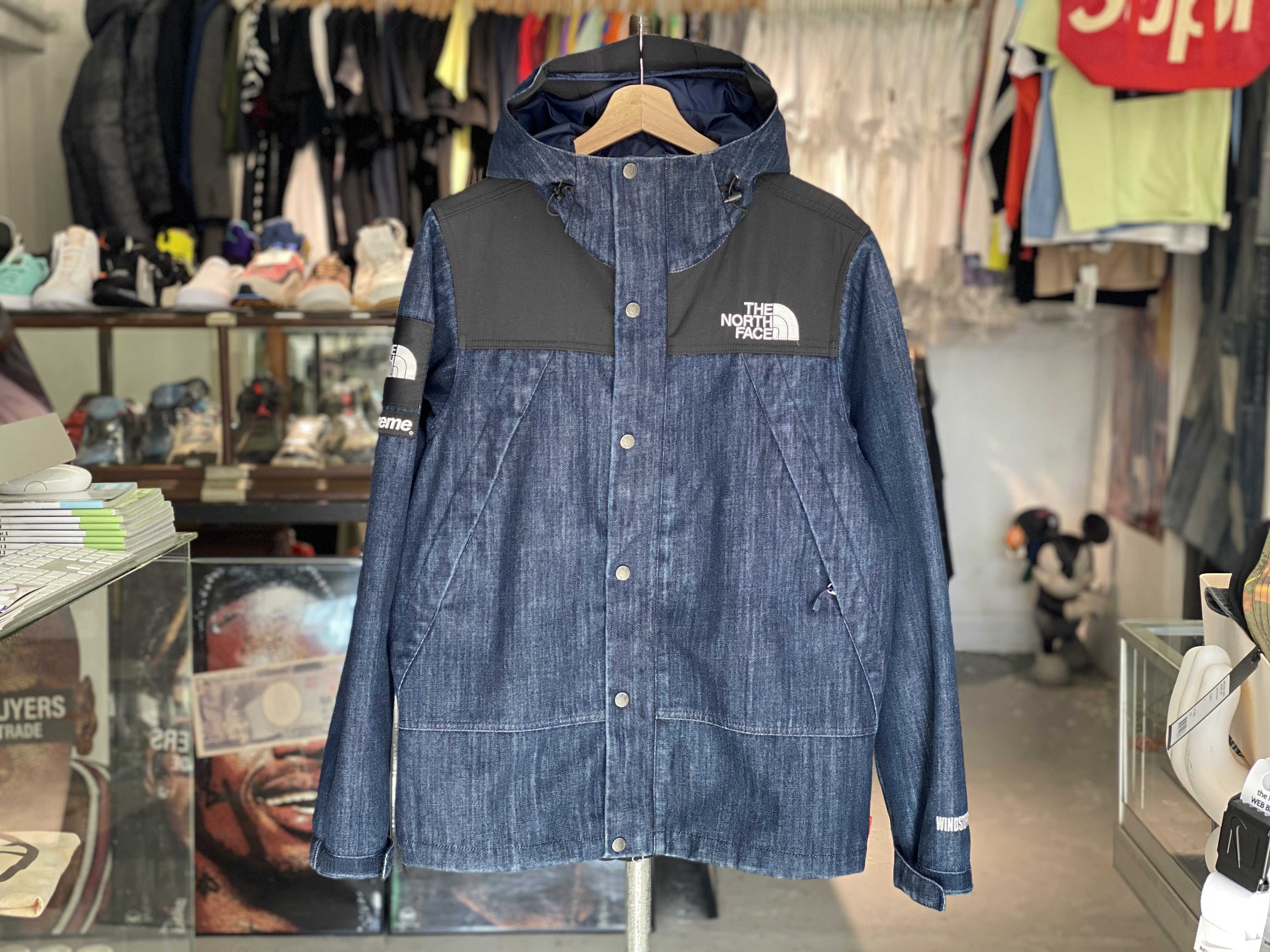 Supreme 15ss The North Face Denim Dot Shot Jacket Small 700ka2240 Brand Buyers Osaka