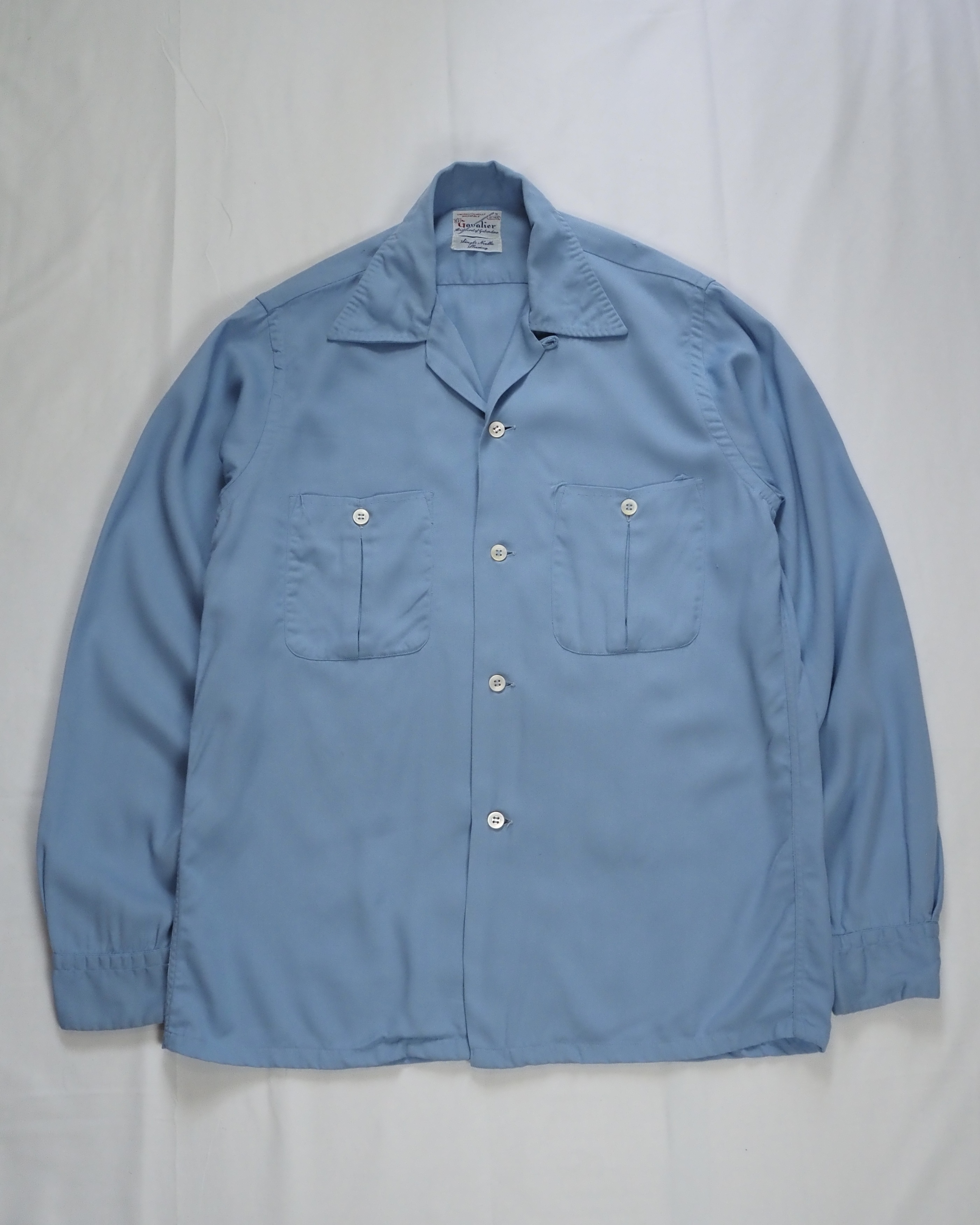 50’s Gavalier レーヨンシャツ 水色