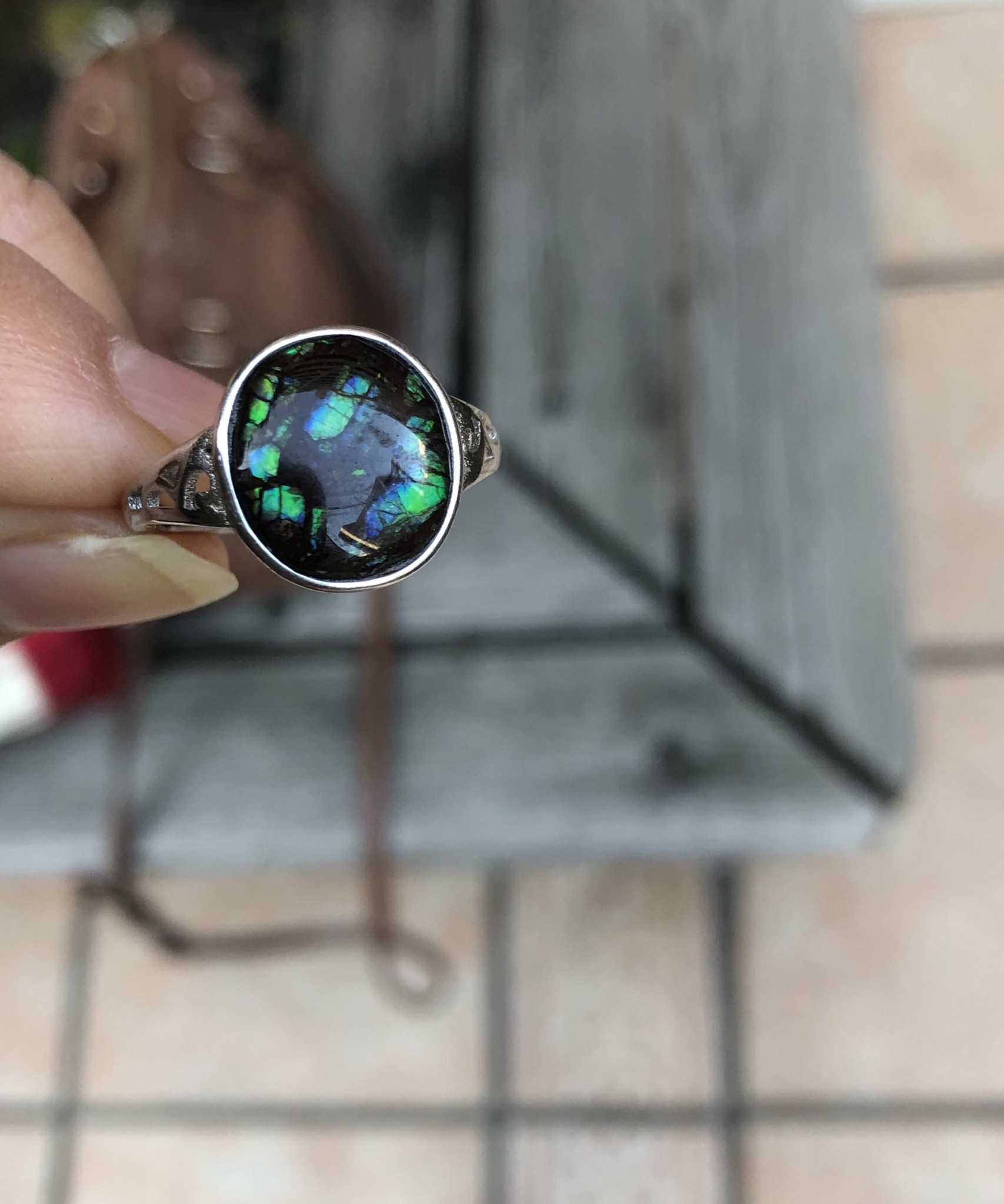 アンモライト リング ストーンアクセサリー アンモライト リング ストーンアクセサリー