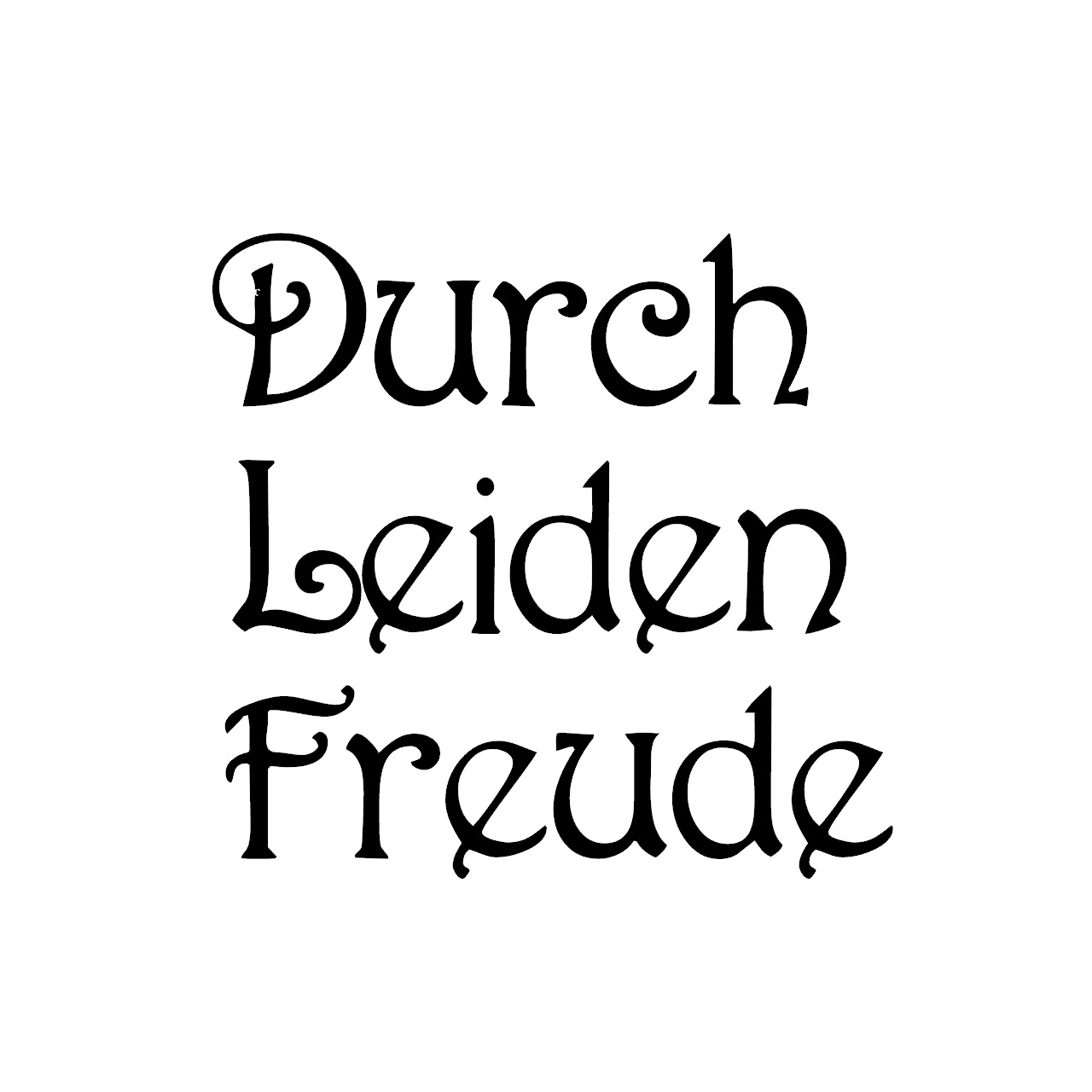 ウォールステッカー 名言 黒 マット ベートーベン ドイツ語 Durch Leiden Freude Iby アイバイ ウォールステッカー 通販