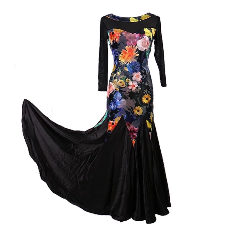 社交ダンス モダン ダンスレディースワンピース ダンス衣装 パーティー レッスン Staygold