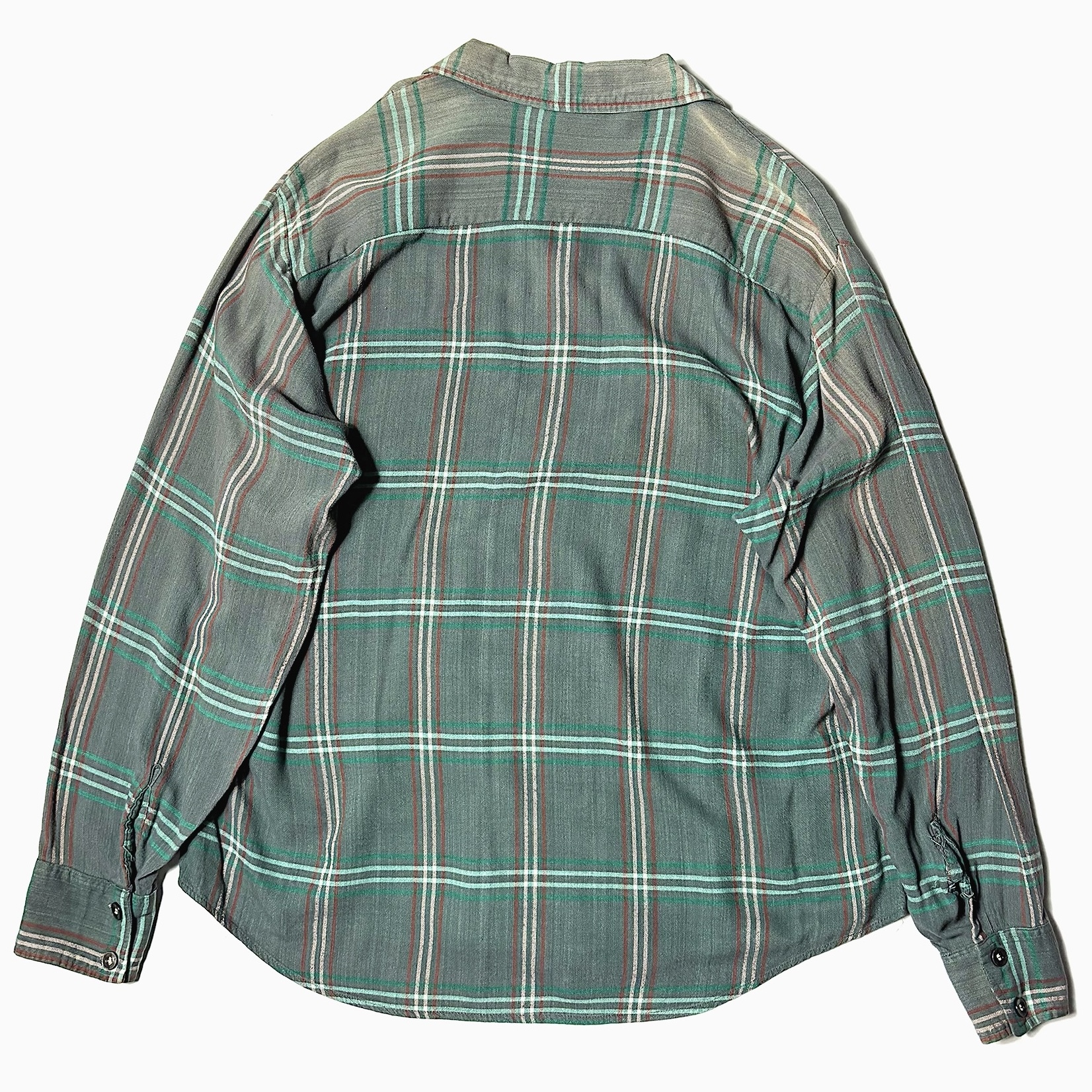 Vintage 60～70's Rayon Check Shirt の画像 2