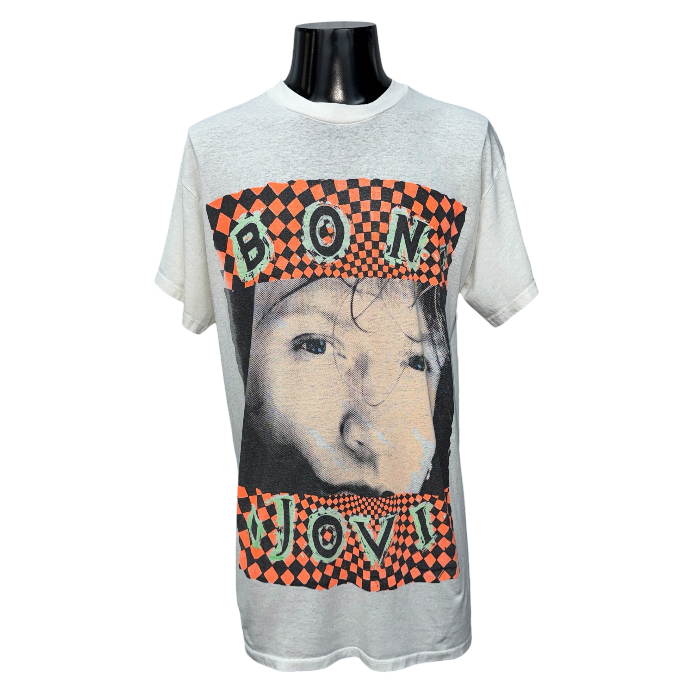 【BON JOVI】ボン・ジョヴィ “ROCKS THE EARTH TOUR” 1989年コピーライト 80’s Vintage Tシャツ