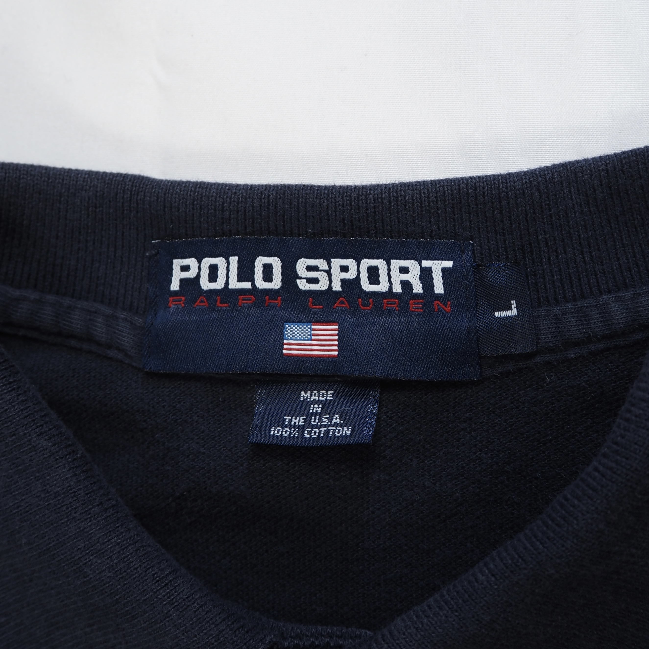 90’s Polo Sports ポロシャツ 星条旗 Lサイズ の画像 7